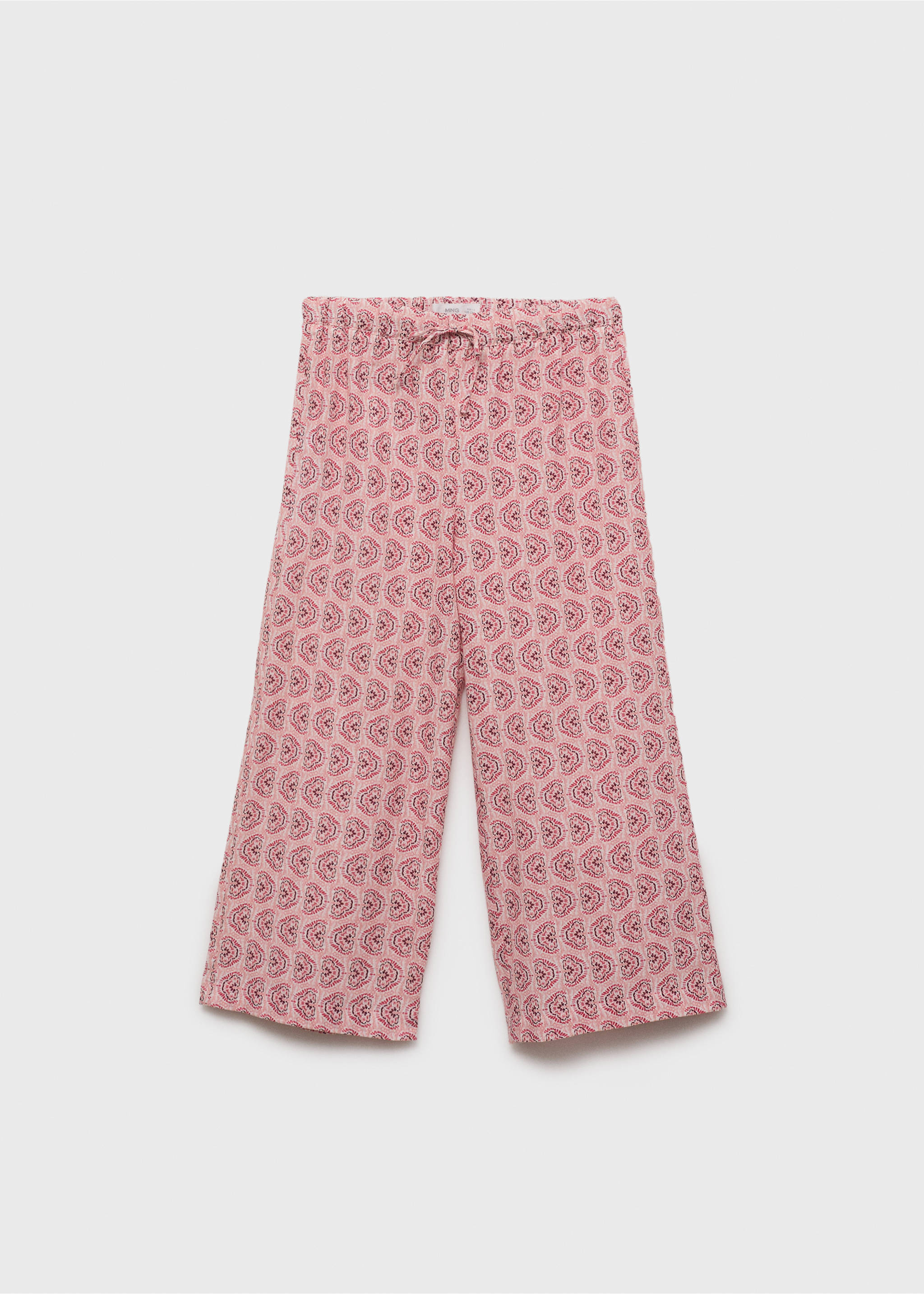 Printed cotton trousers - Article without model, Pink. Ref: 87076714-00.