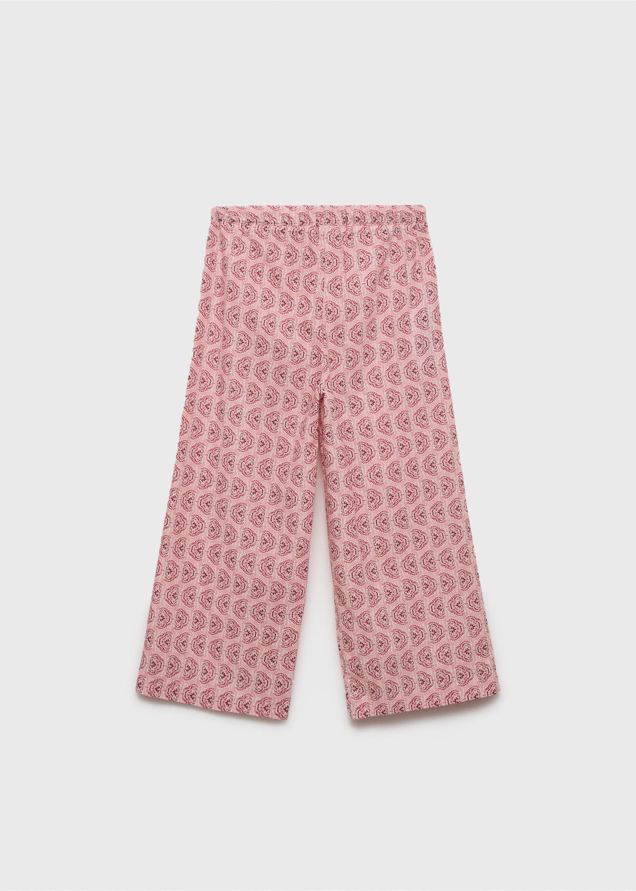 Printed cotton trousers - Reverse of the article, Pink. Ref: 87076714-00.