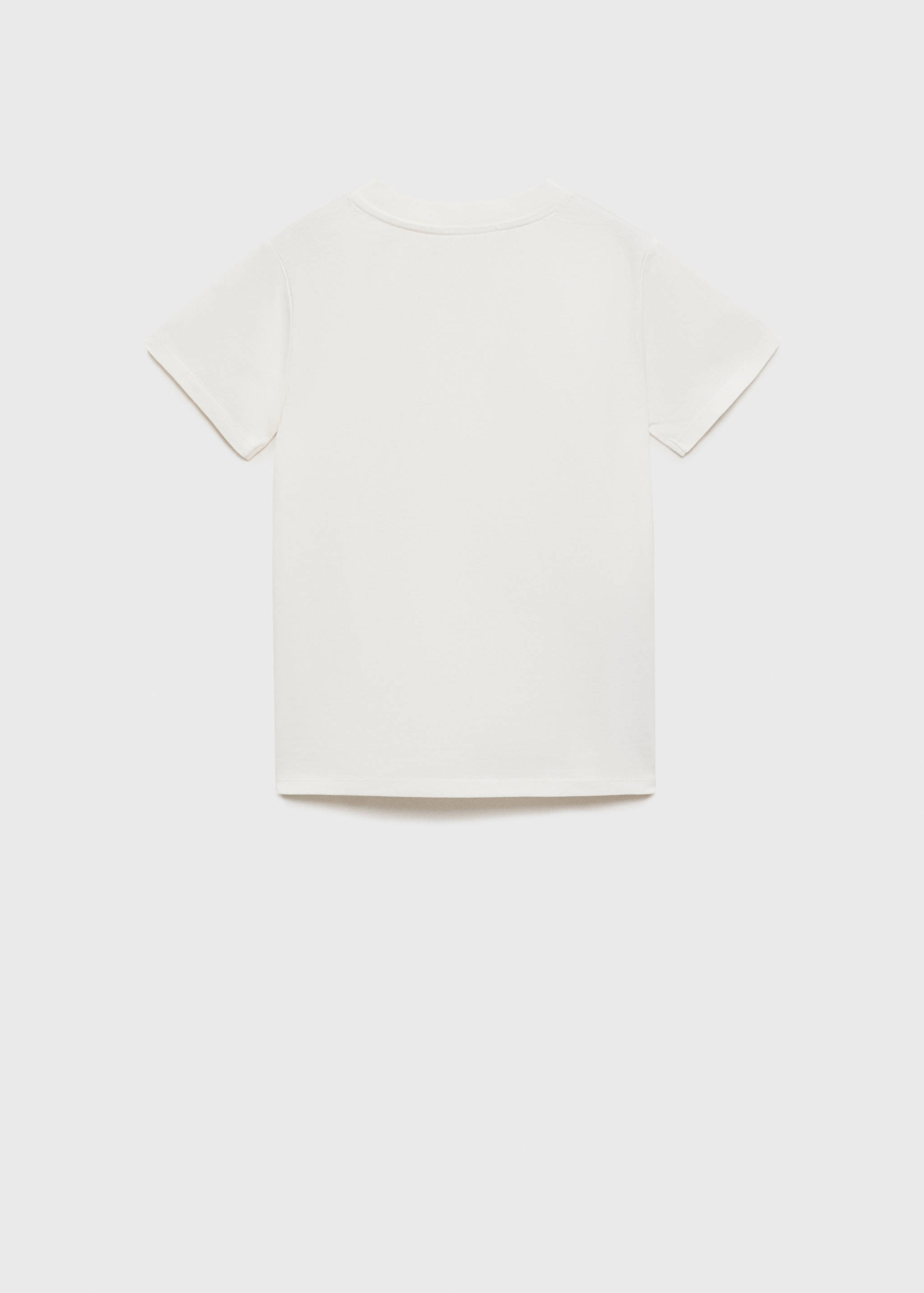 Buttoned cotton T-shirt - Reverse of the article
