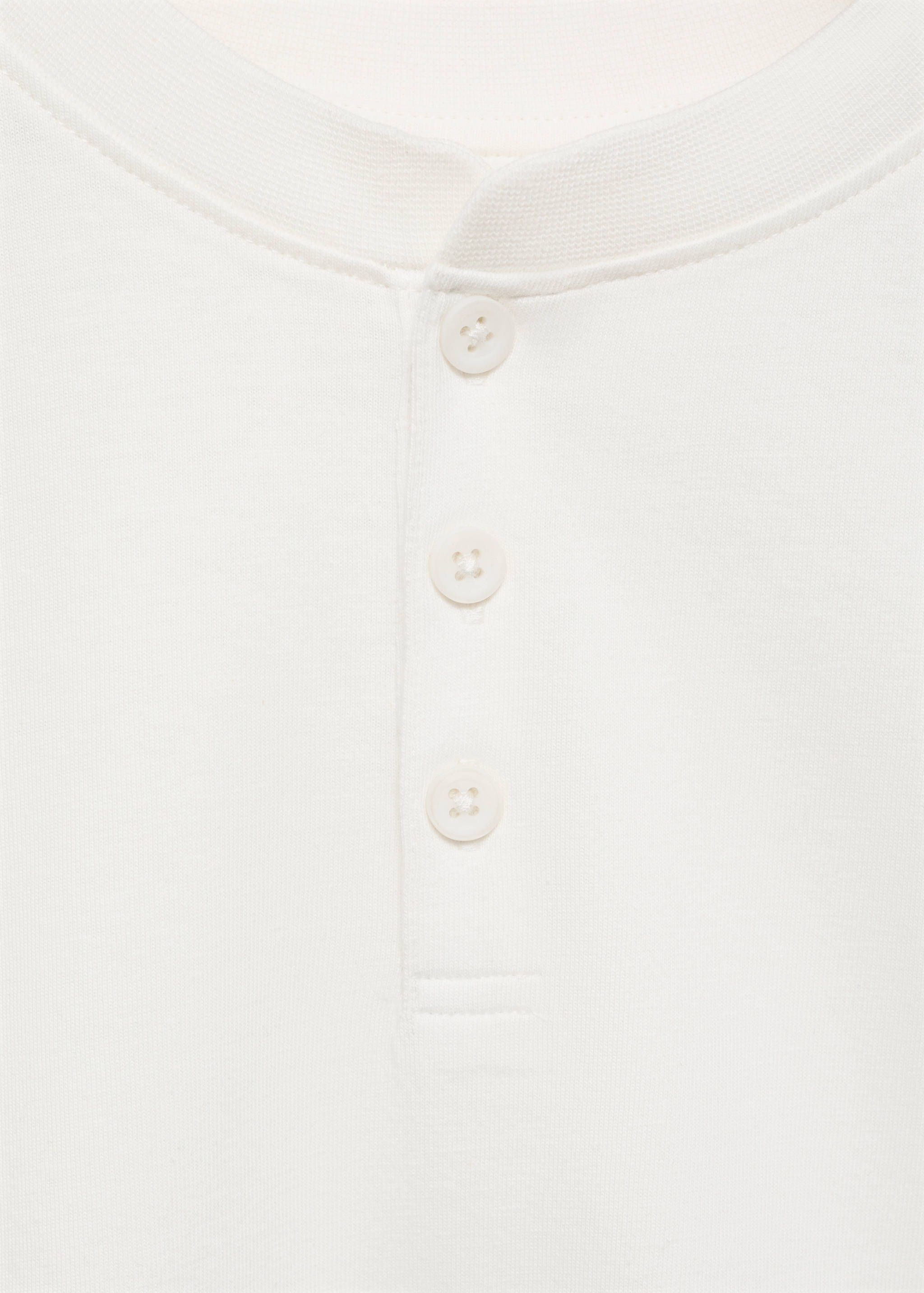 Buttoned cotton T-shirt - Details of the article 8