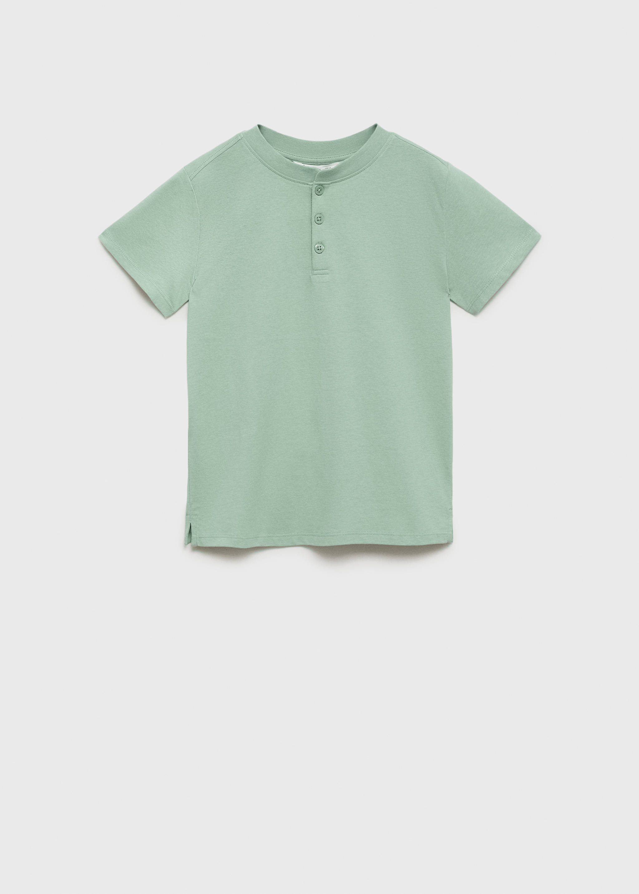 Buttoned cotton T-shirt - Article without model