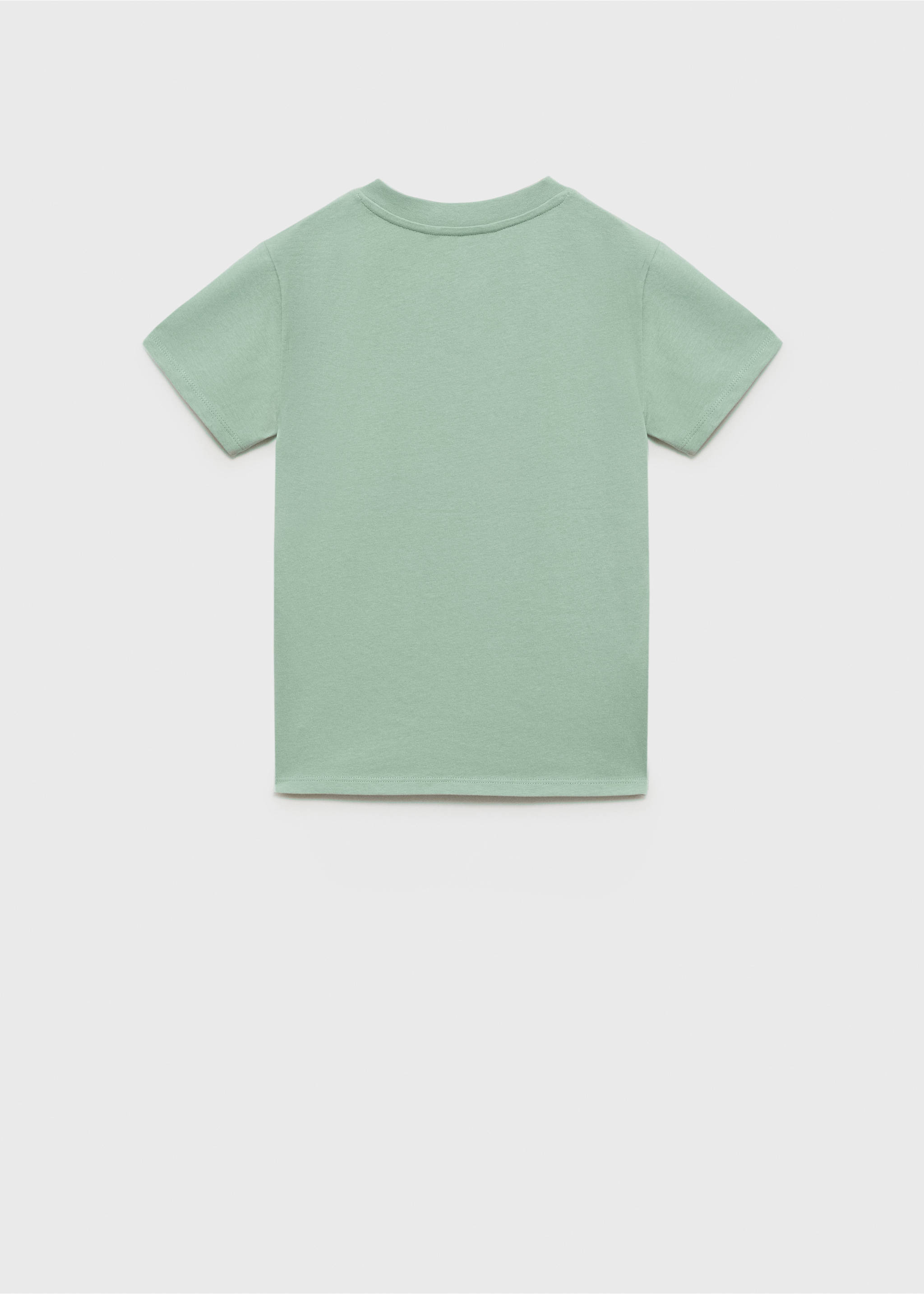 Pamučni majica s gumbima - Stražnji dio artikla, Pastelna zelena. Ref: 87076717-00.