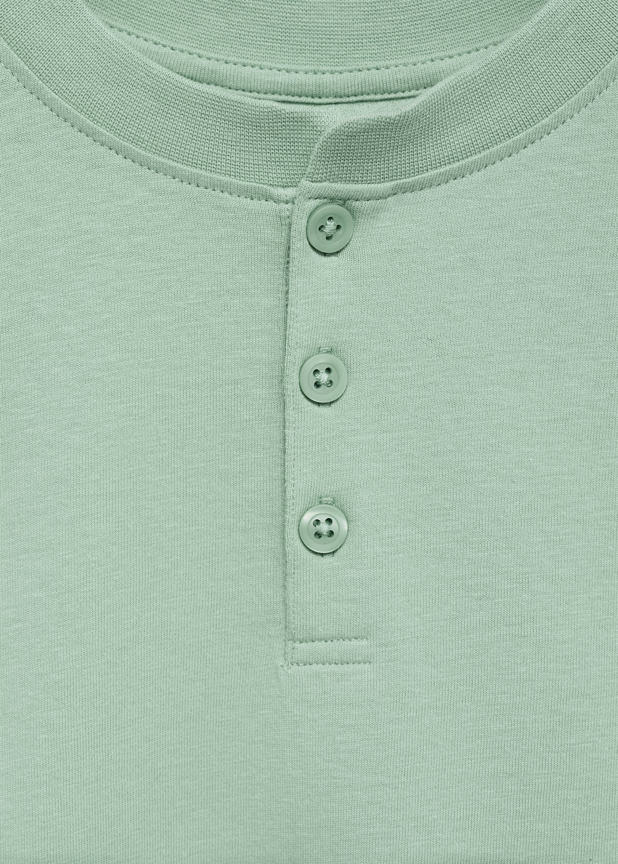 Buttoned cotton T-shirt - Details of the article 8