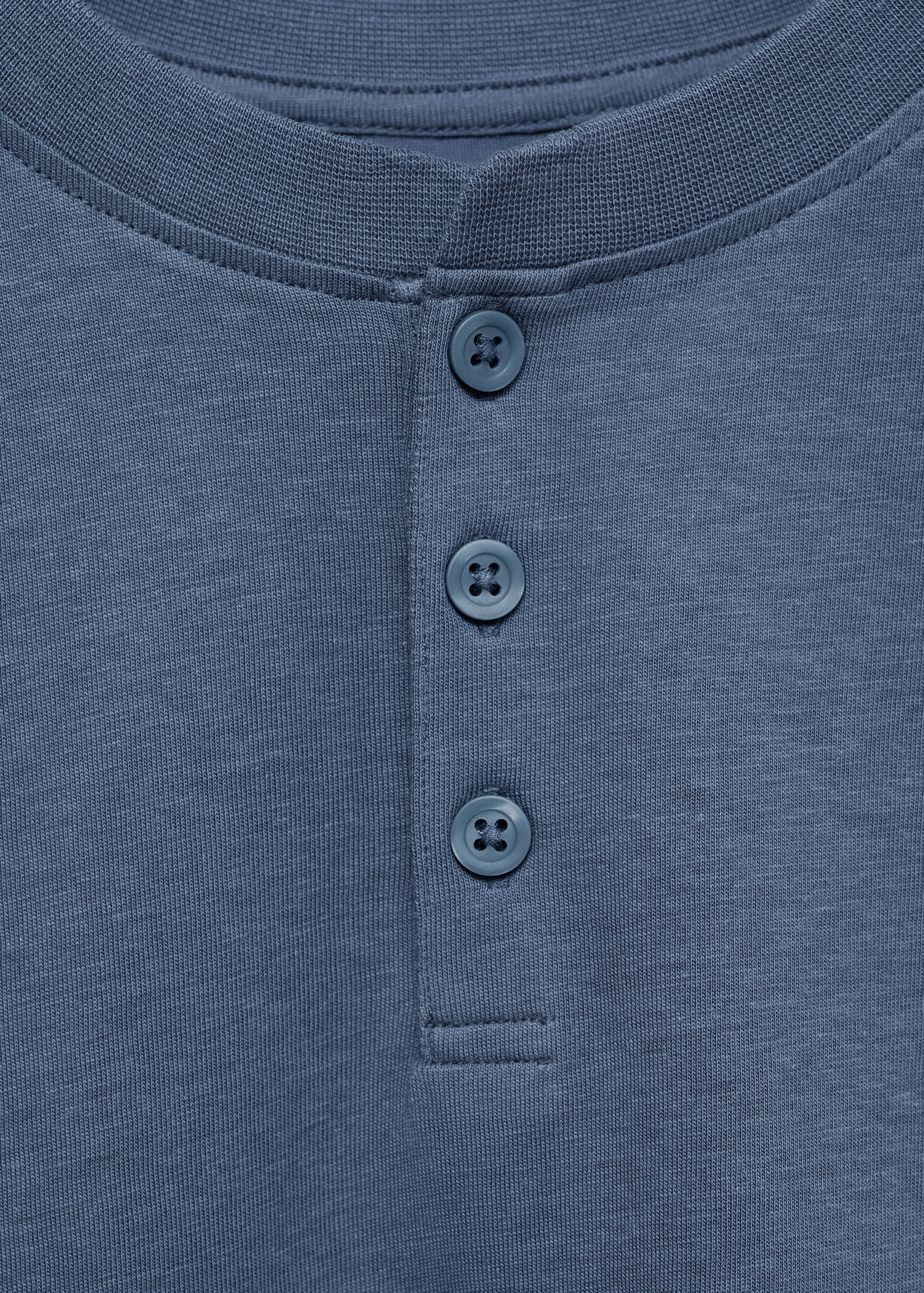 Buttoned cotton T-shirt - Details of the article 8