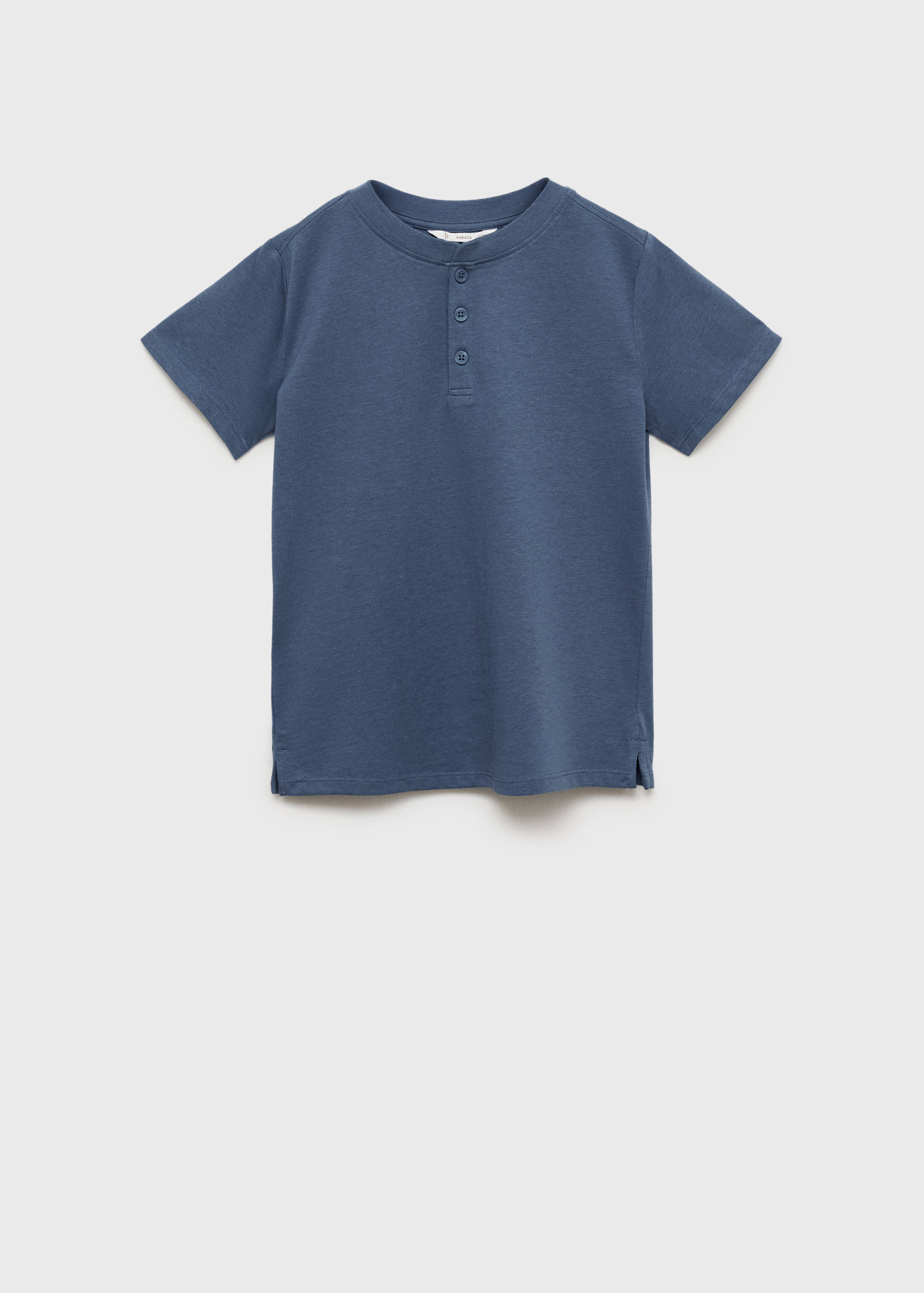 Buttoned cotton T-shirt - Article without model