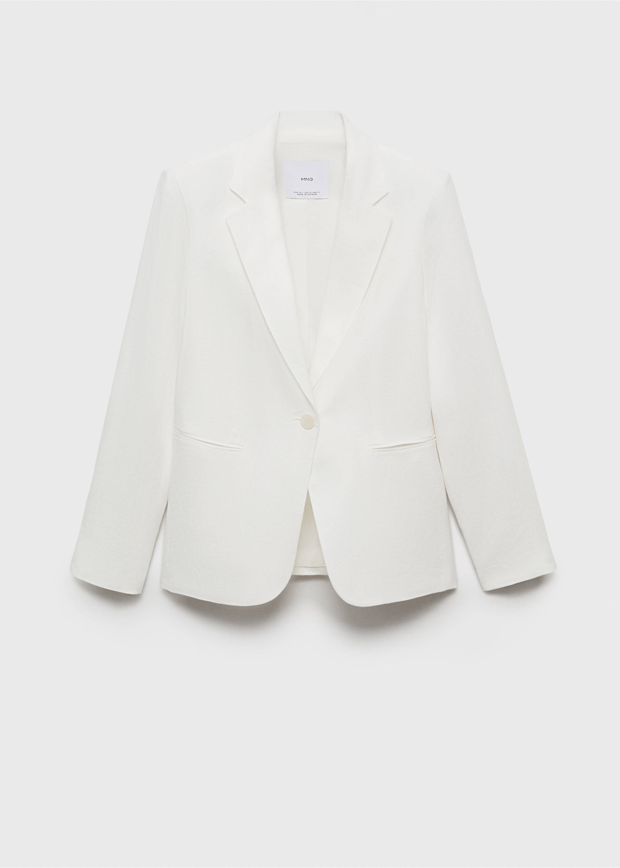Linen suit jacket - Article without model, Off White. Ref: 87077162-00.