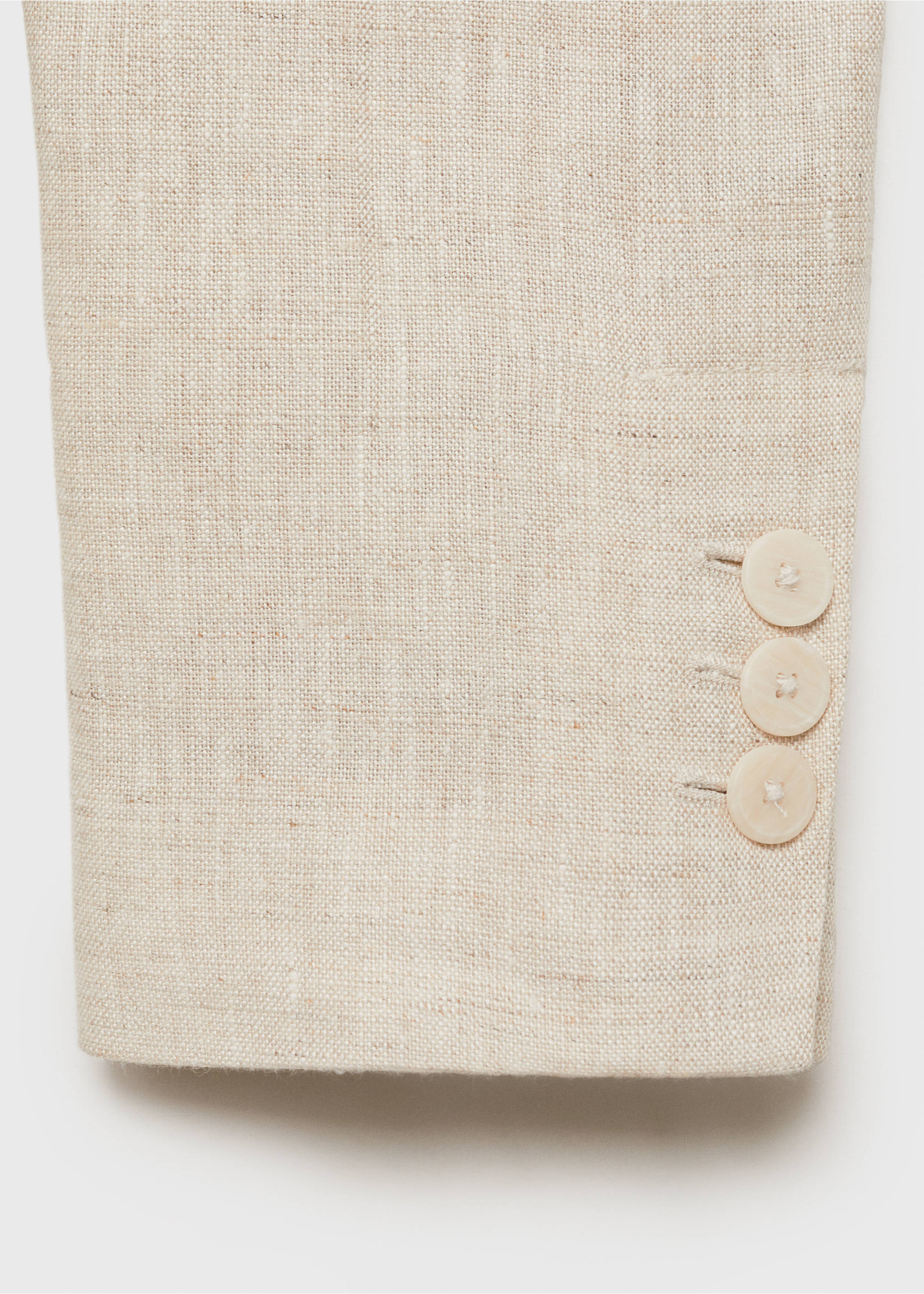 Linen suit jacket - Details of the article 0, Light/Pastel Grey. Ref: 87077162-00.