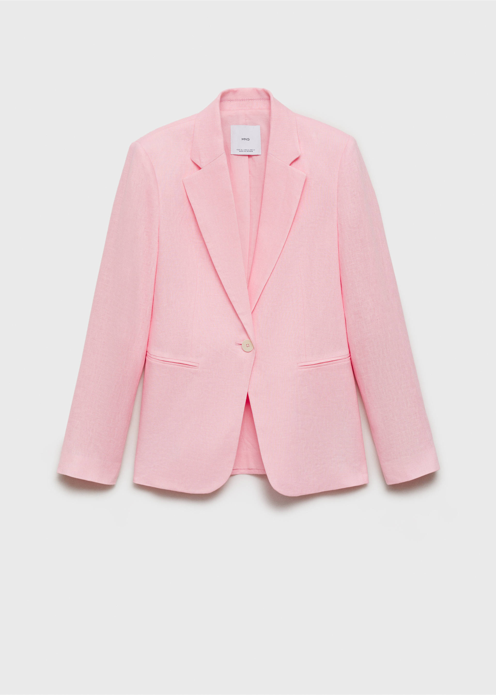 Blazer traje lino - Artículo sin modelo, Rosa claro. Ref: 87077162-00.