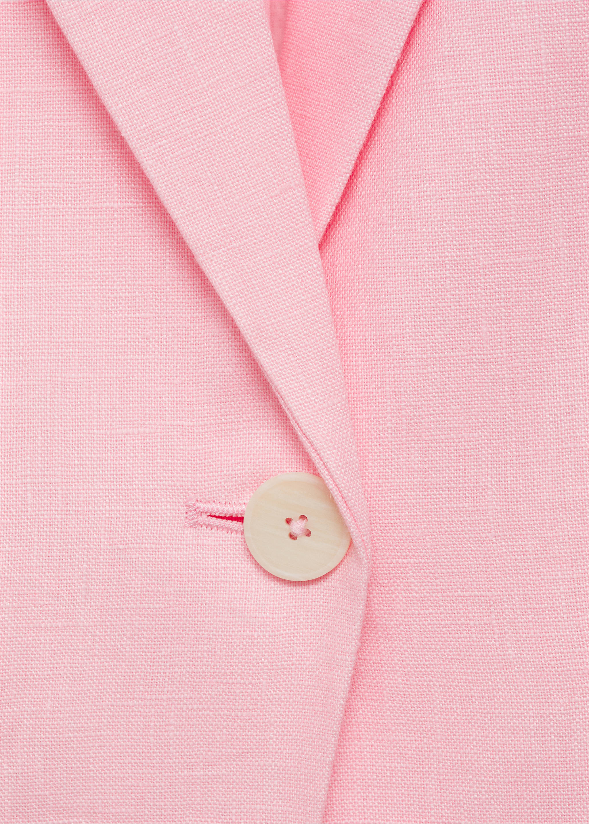 Blazer traje lino - Detalle del artículo 8, Rosa claro. Ref: 87077162-00.