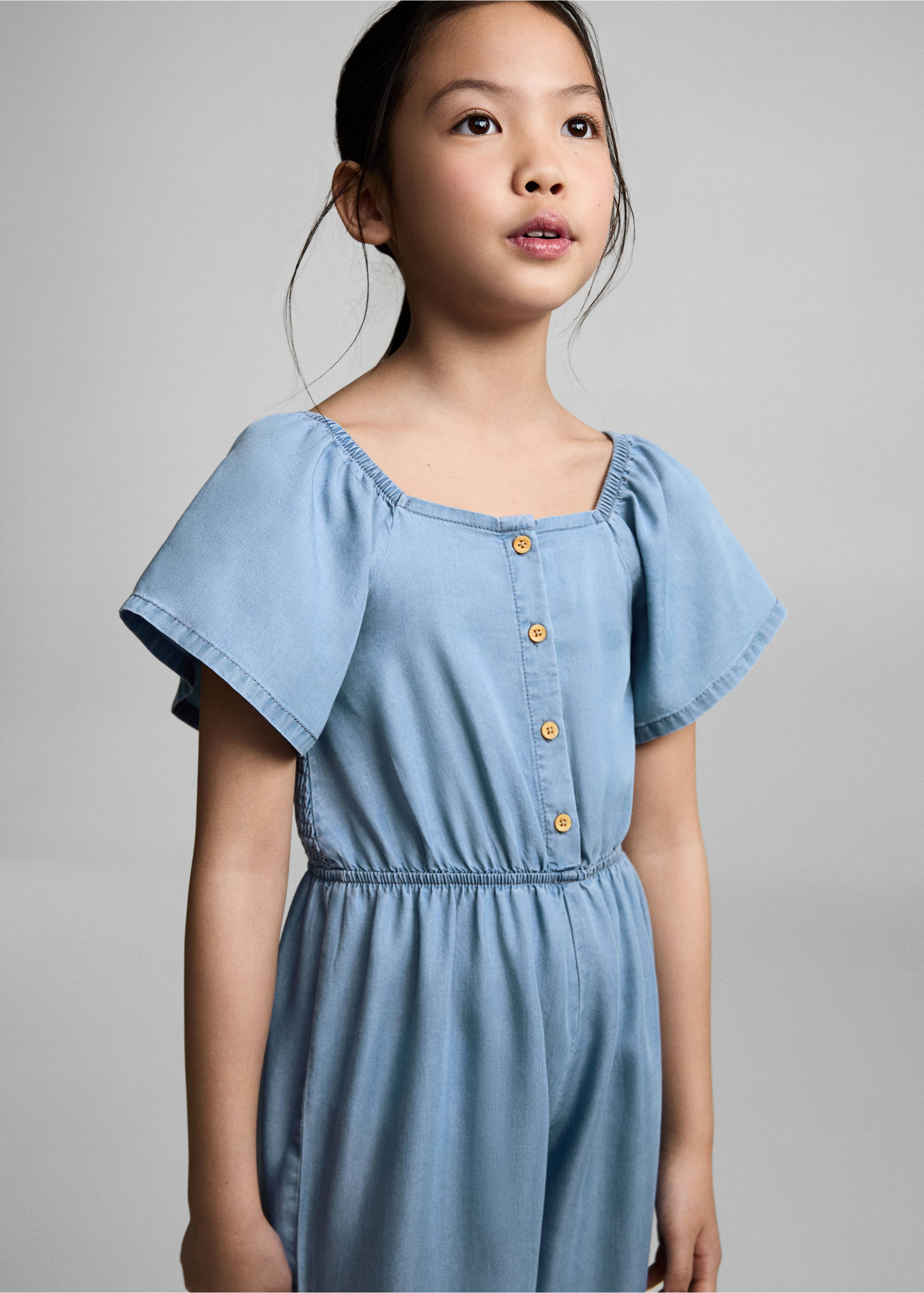 Combinaison froncée - Plan moyen, Bleu moyen. Ref: 87077164-00.