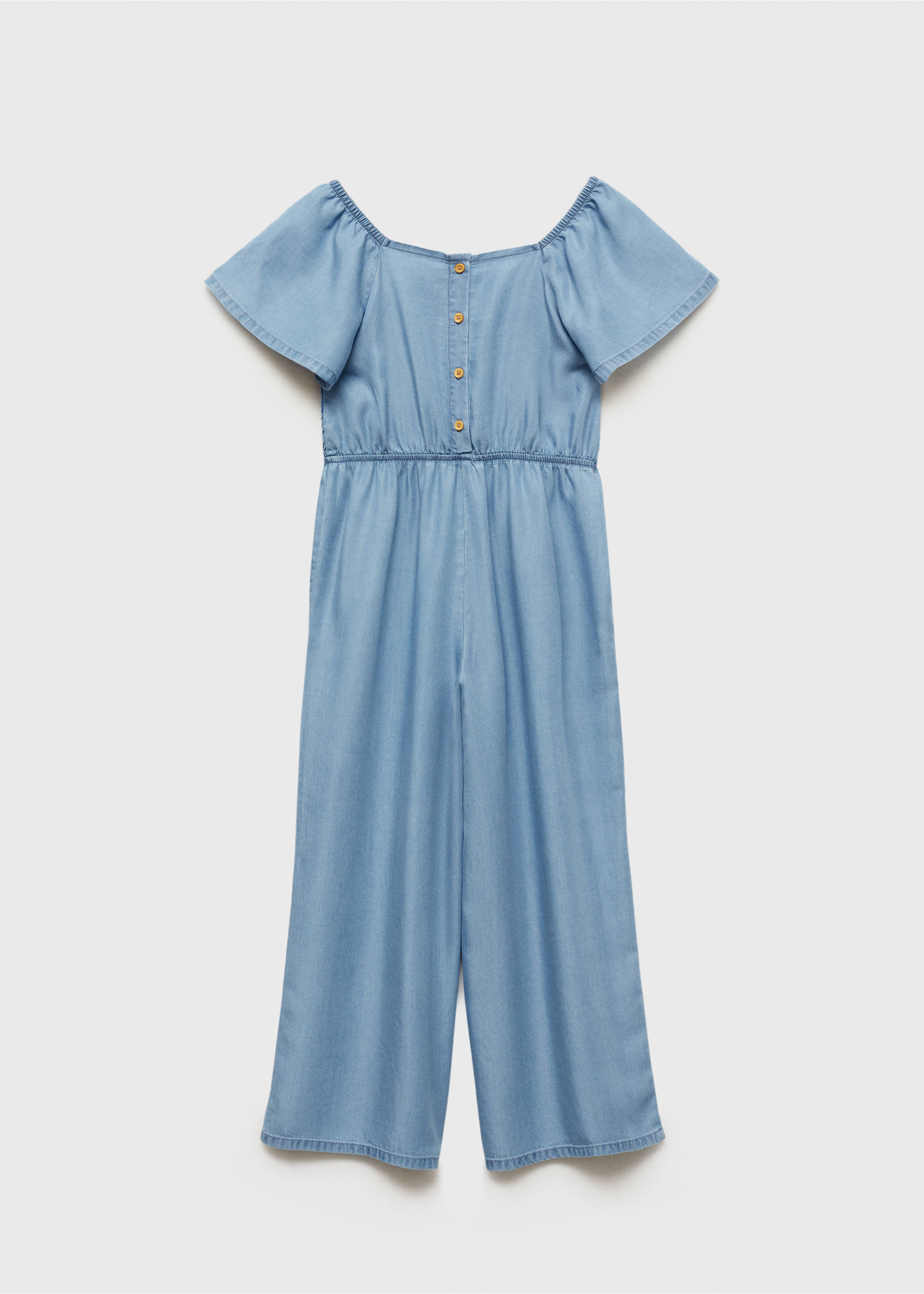 Ruched long jumpsuit - Reverse of the article, Medium Blue. Ref: 87077164-00.