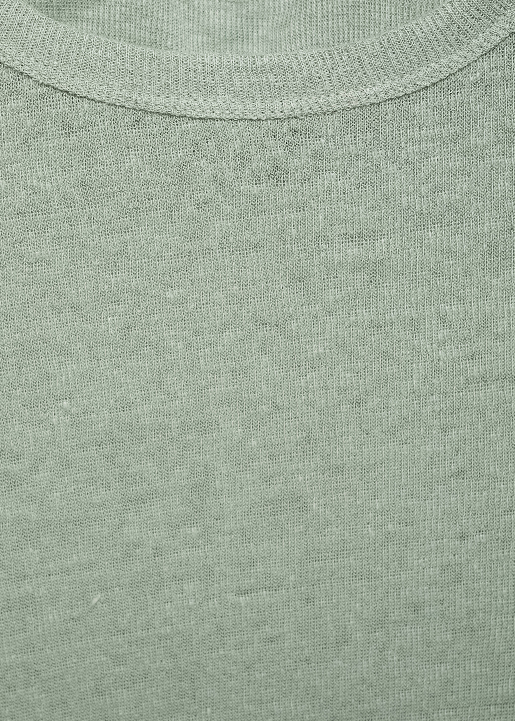 Fitted linen t-shirt - Details of the article 8