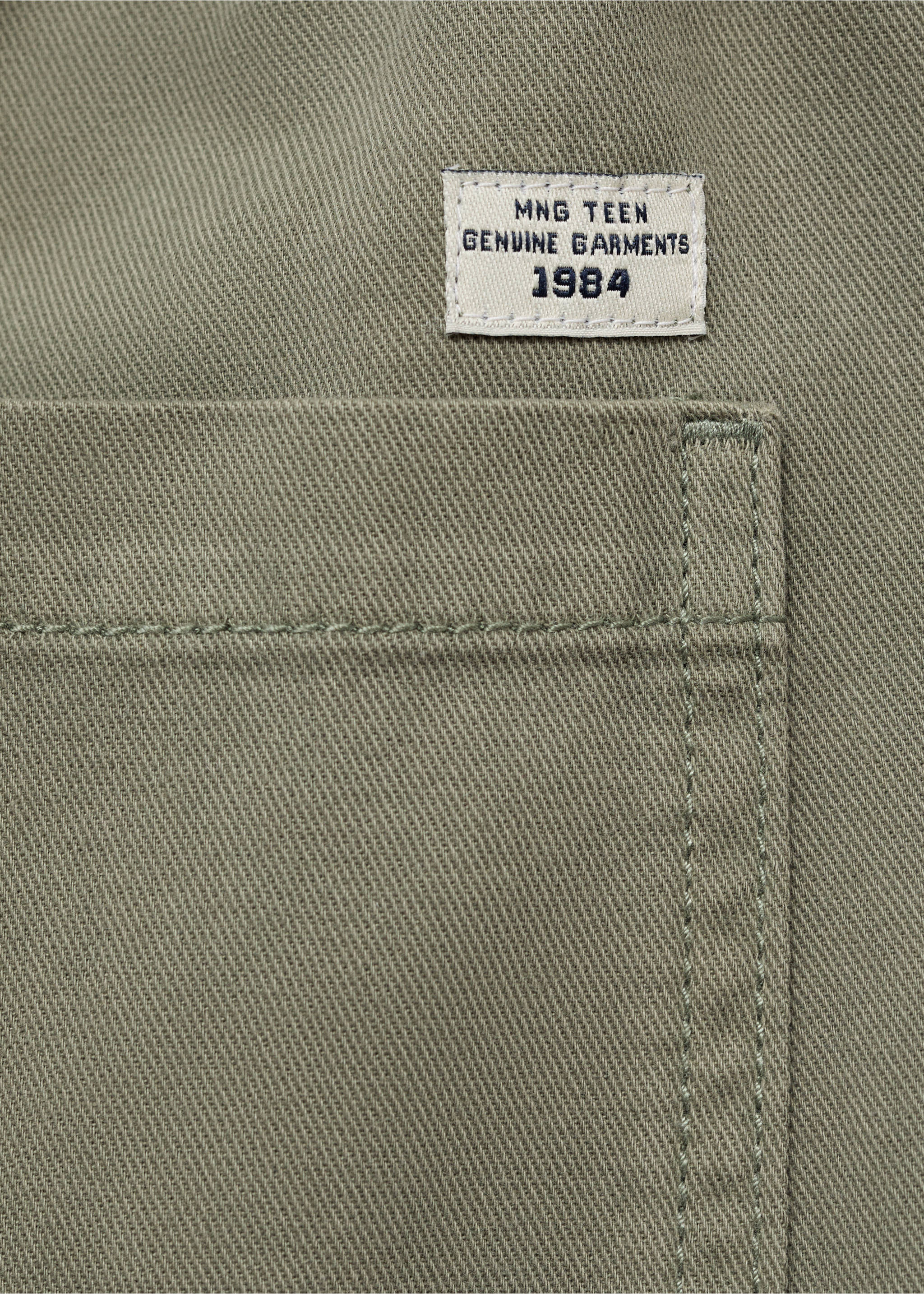 Cotton shorts with drawstring - Details of the article 0, Khaki. Ref: 87077167-00.