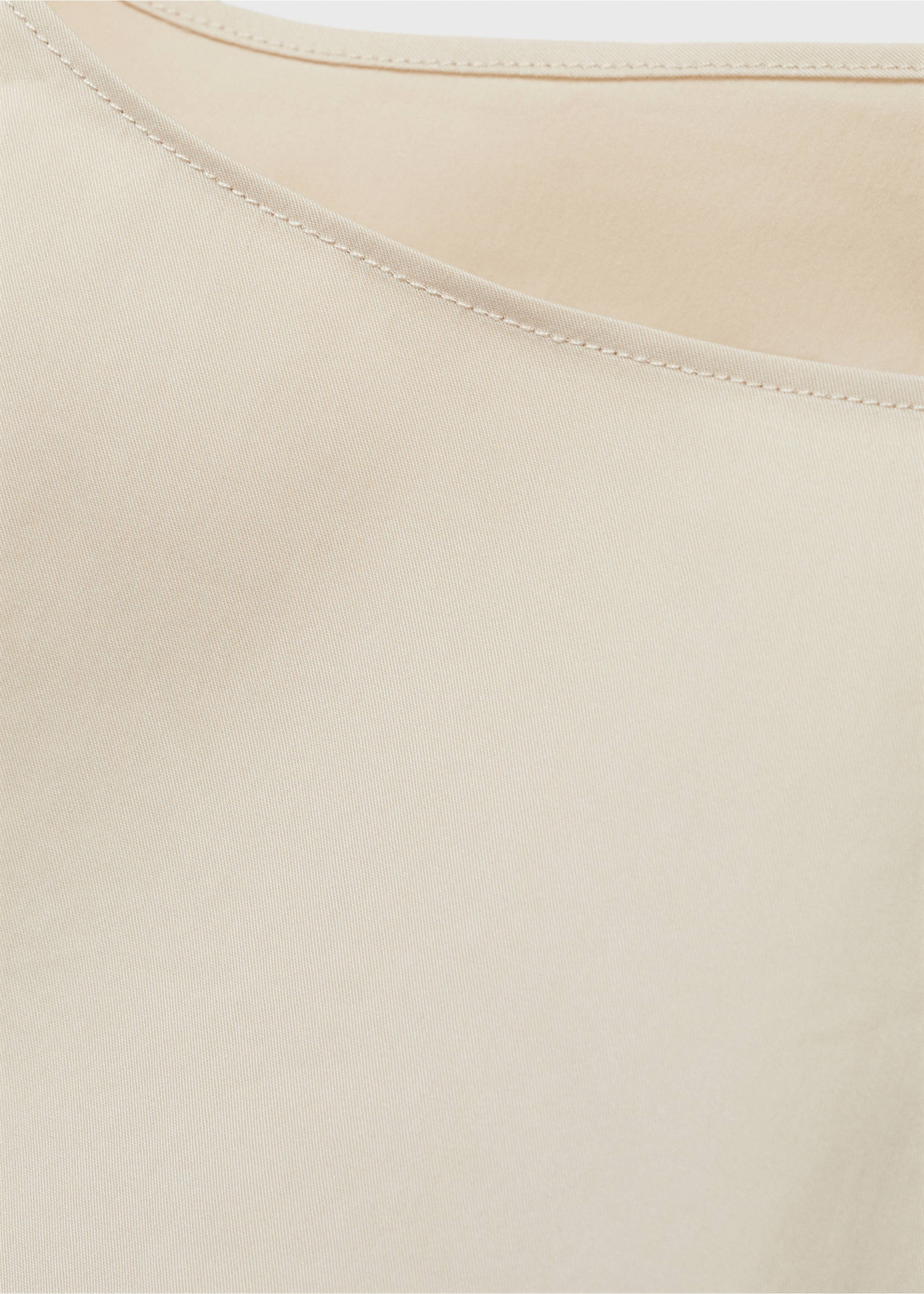 Knotted-hem cotton top - Details of the article 8, Ivory White. Ref: 87077168-00.