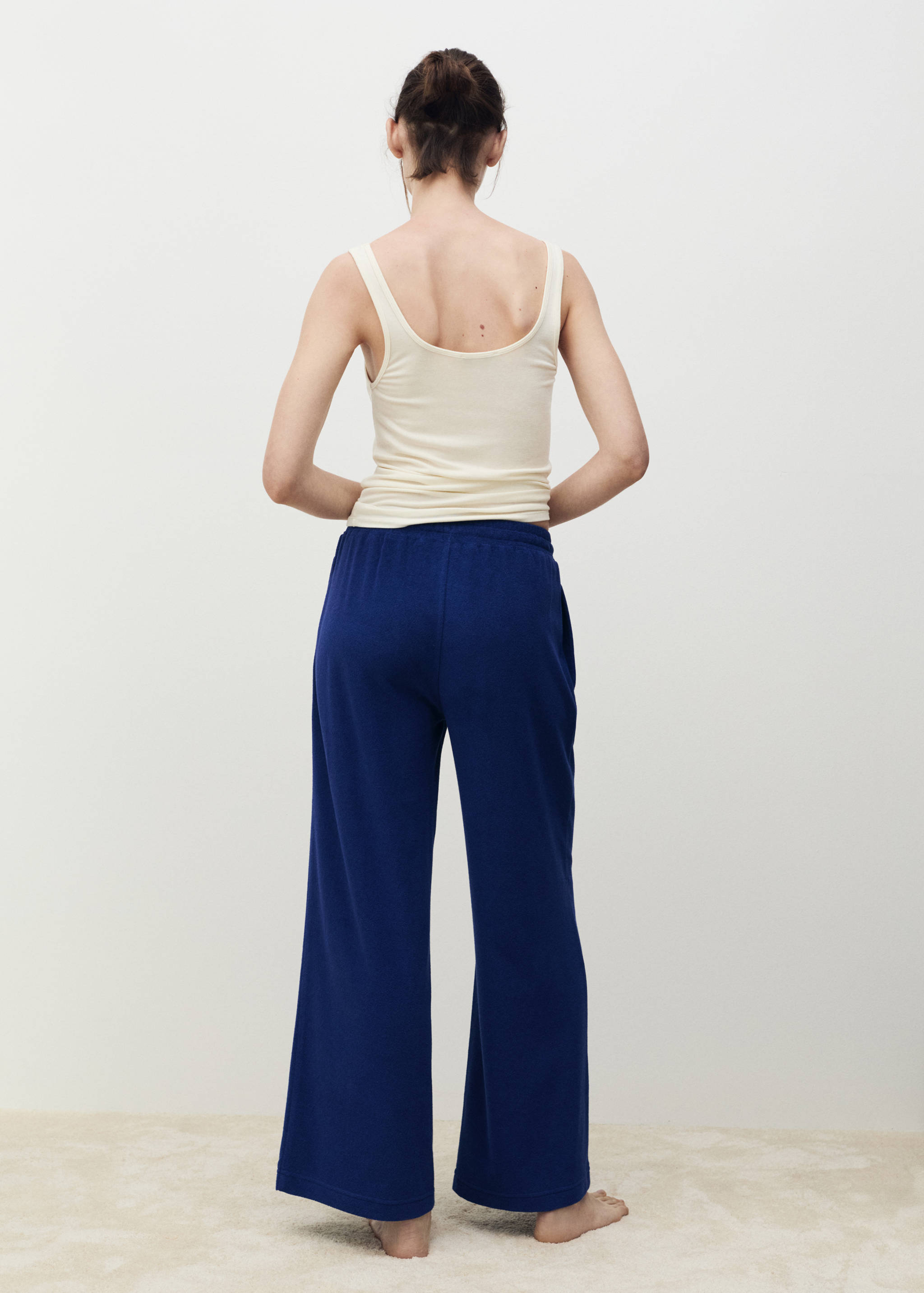 Pantalon en coton bouclette - Verso de l’article