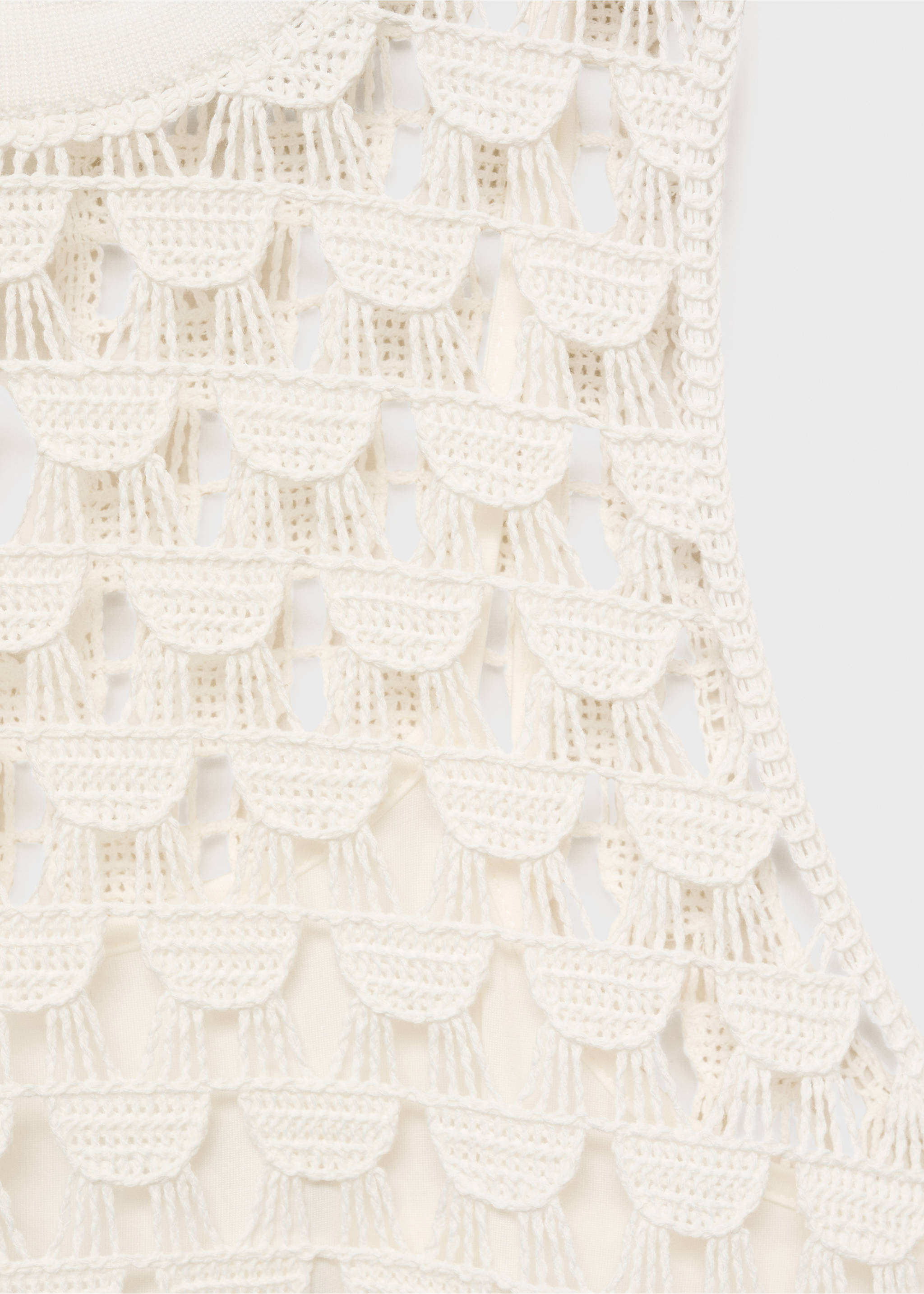 Crochet short dress - Details of the article 8, Off White. Ref: 87077172-00.