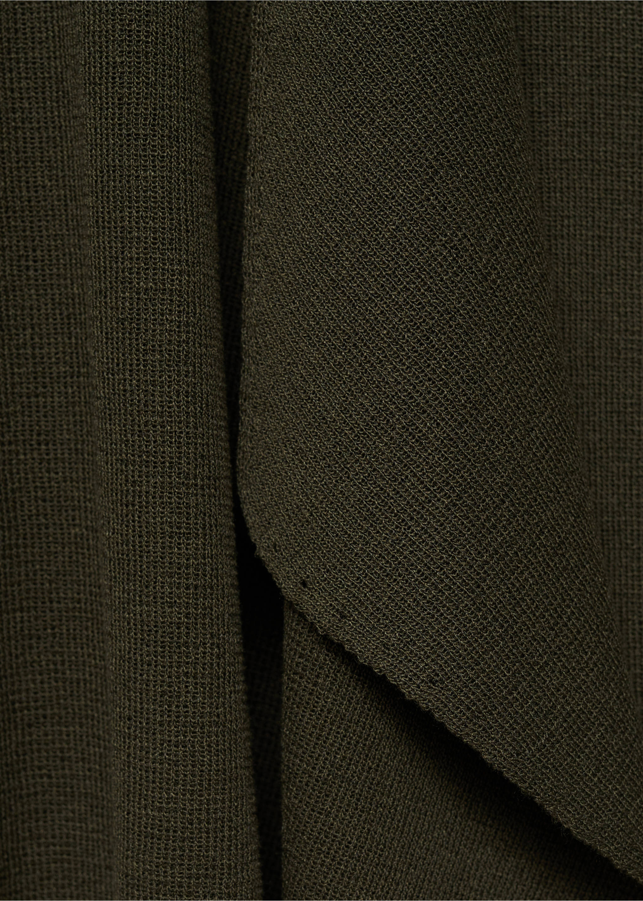 Knitted cropped cardigan - Details of the article 8, Dark Green. Ref: 87077174-00.