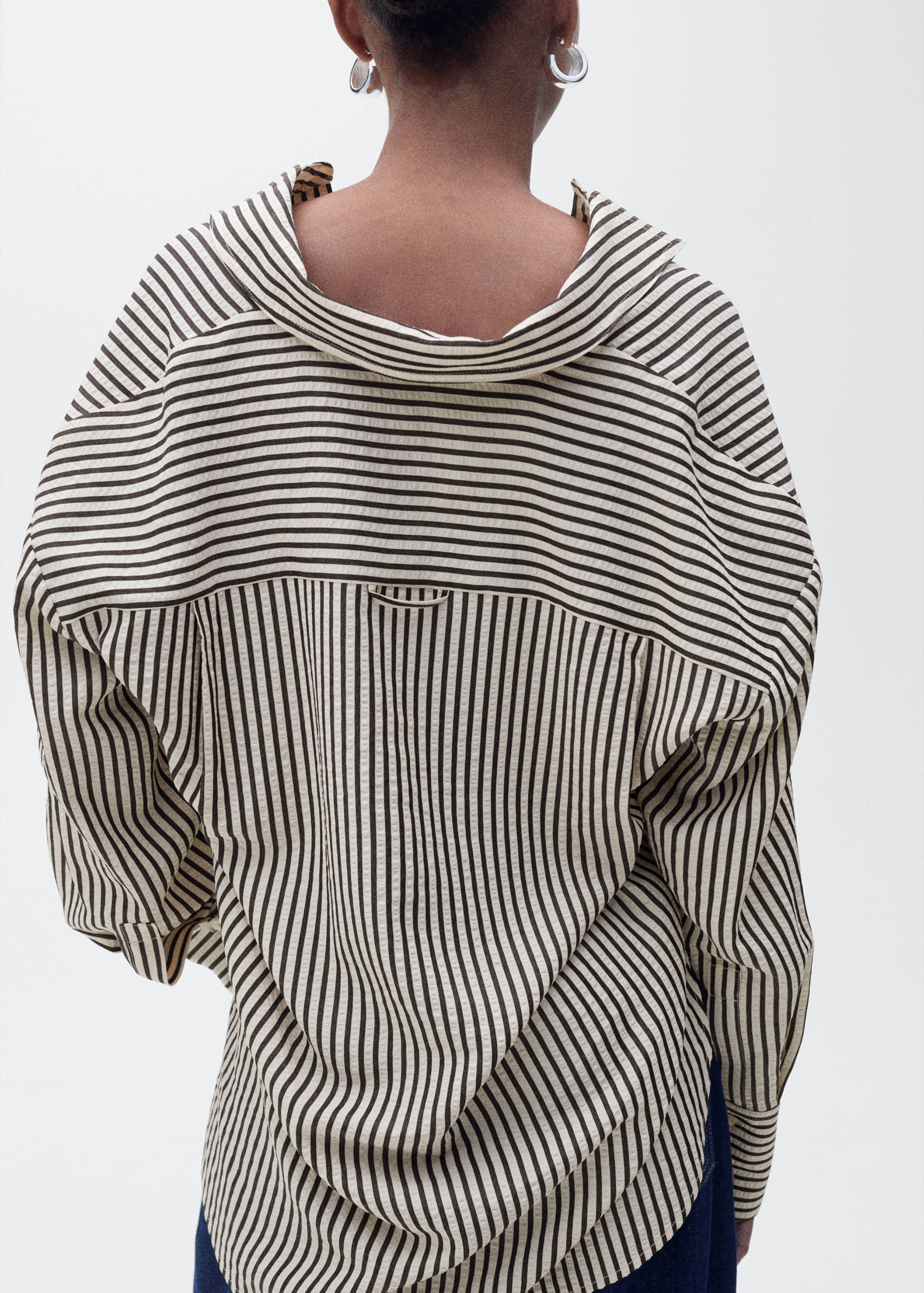 Striped textured shirt - Details of the article 6