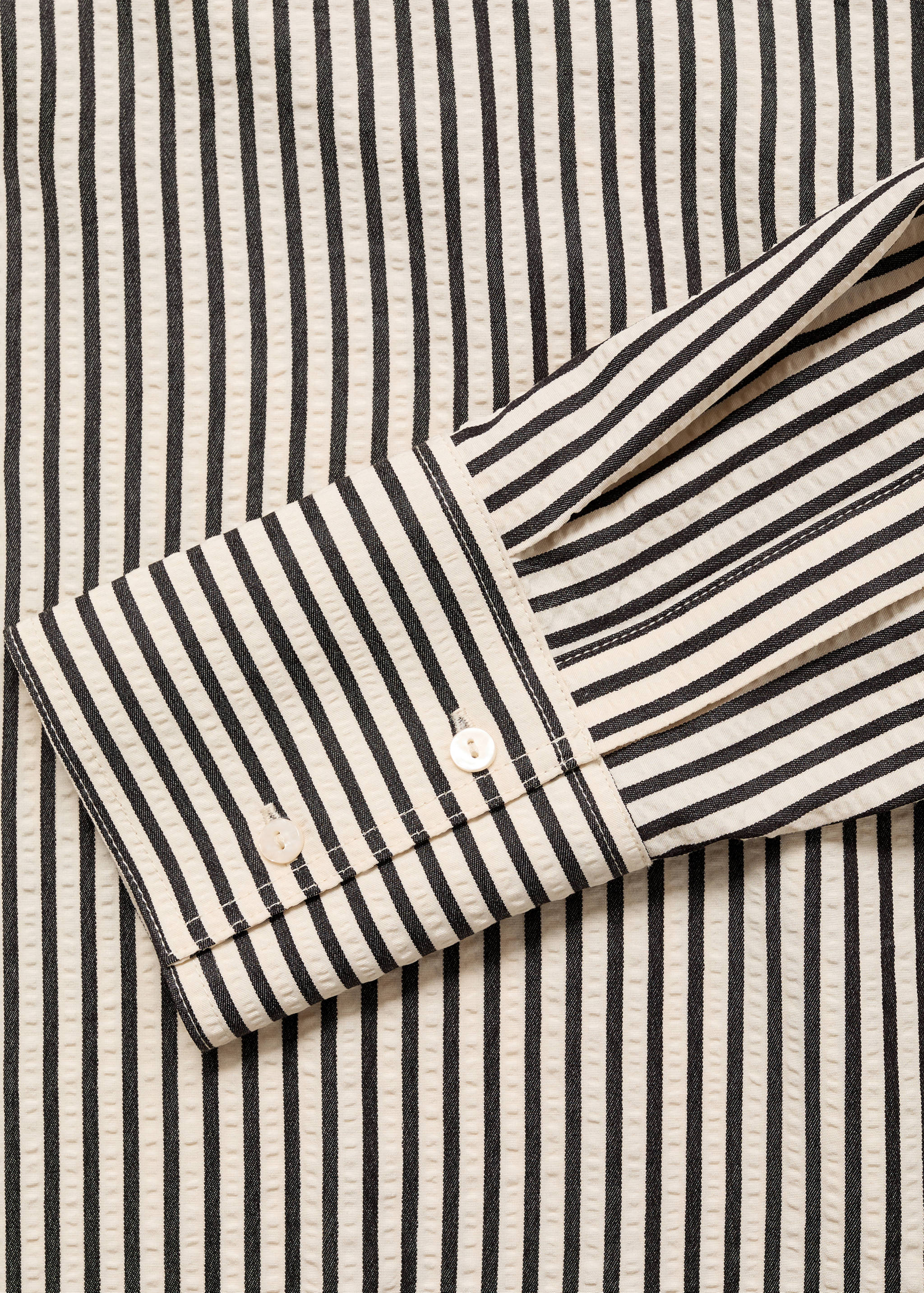 Striped textured shirt - Details of the article 0