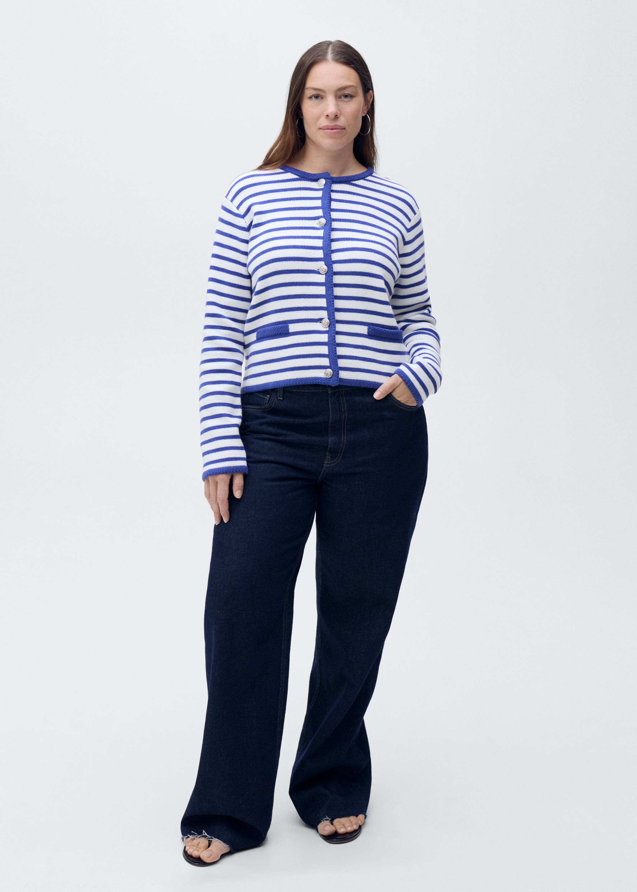 Stripped knit cardigan - Details of the article 3