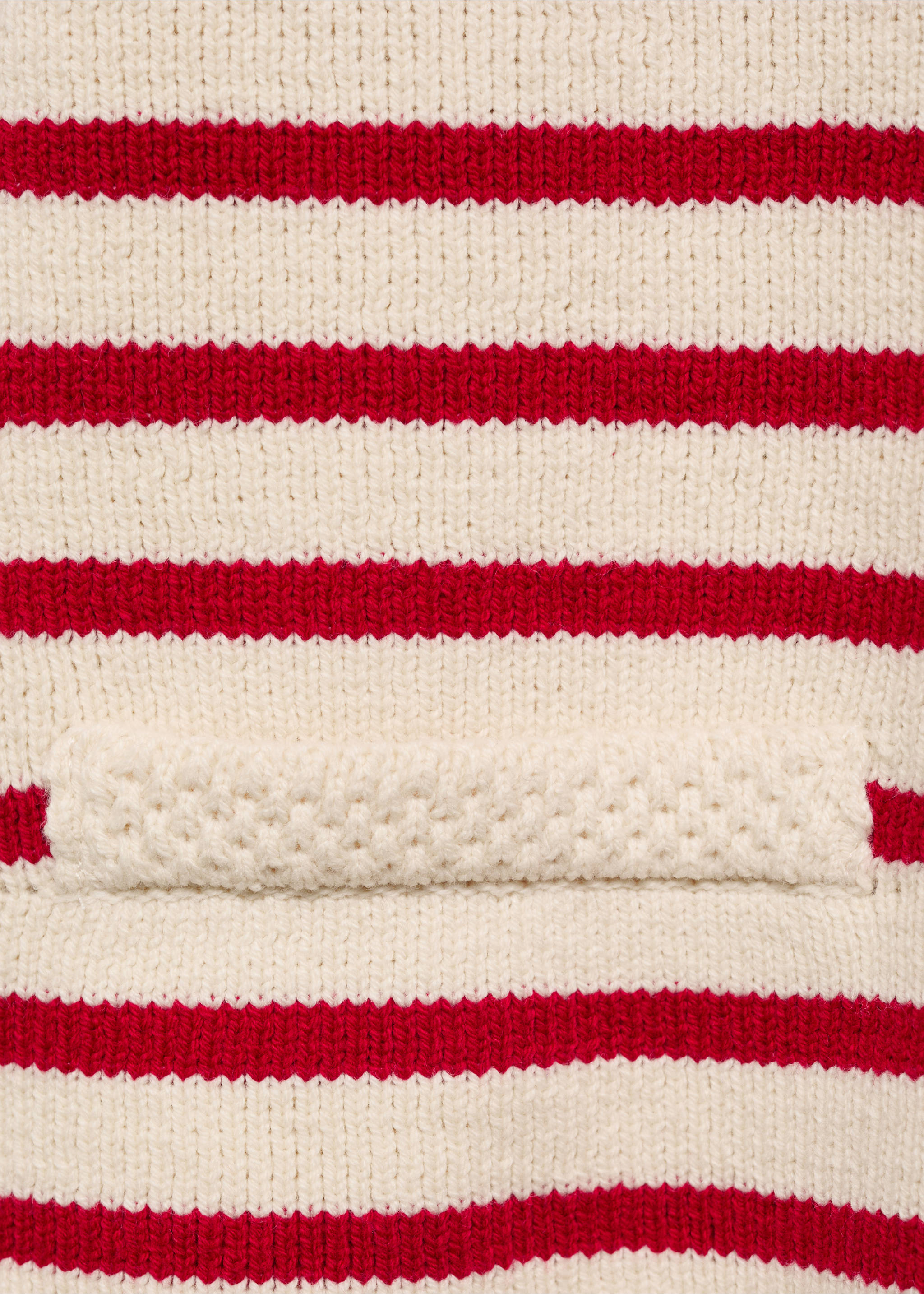 Stripped knit cardigan - Details of the article 8, Red. Ref: 87077179-00.