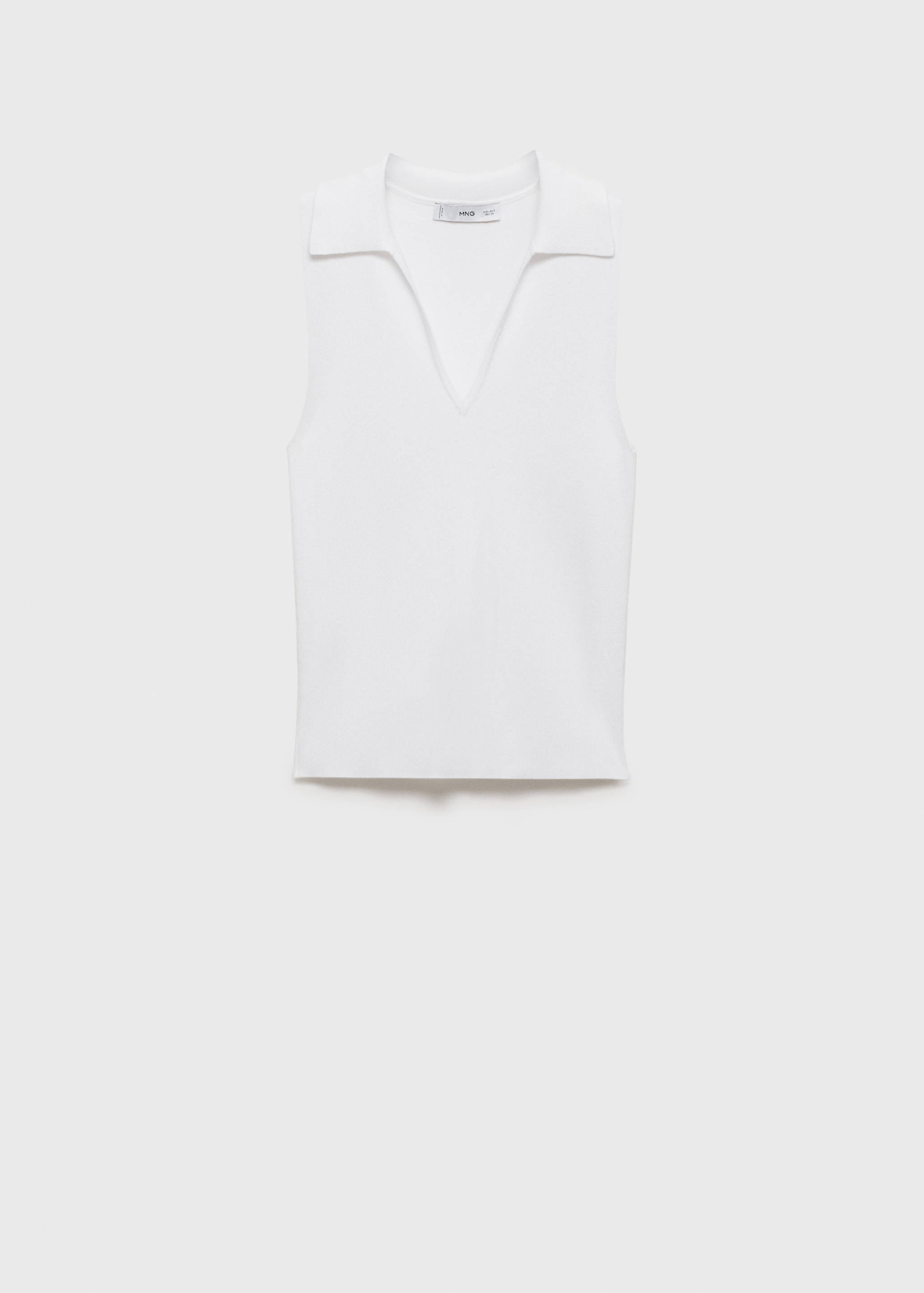 Strick-Top mit Poloshirt-Kragen - Artikel ohne Model