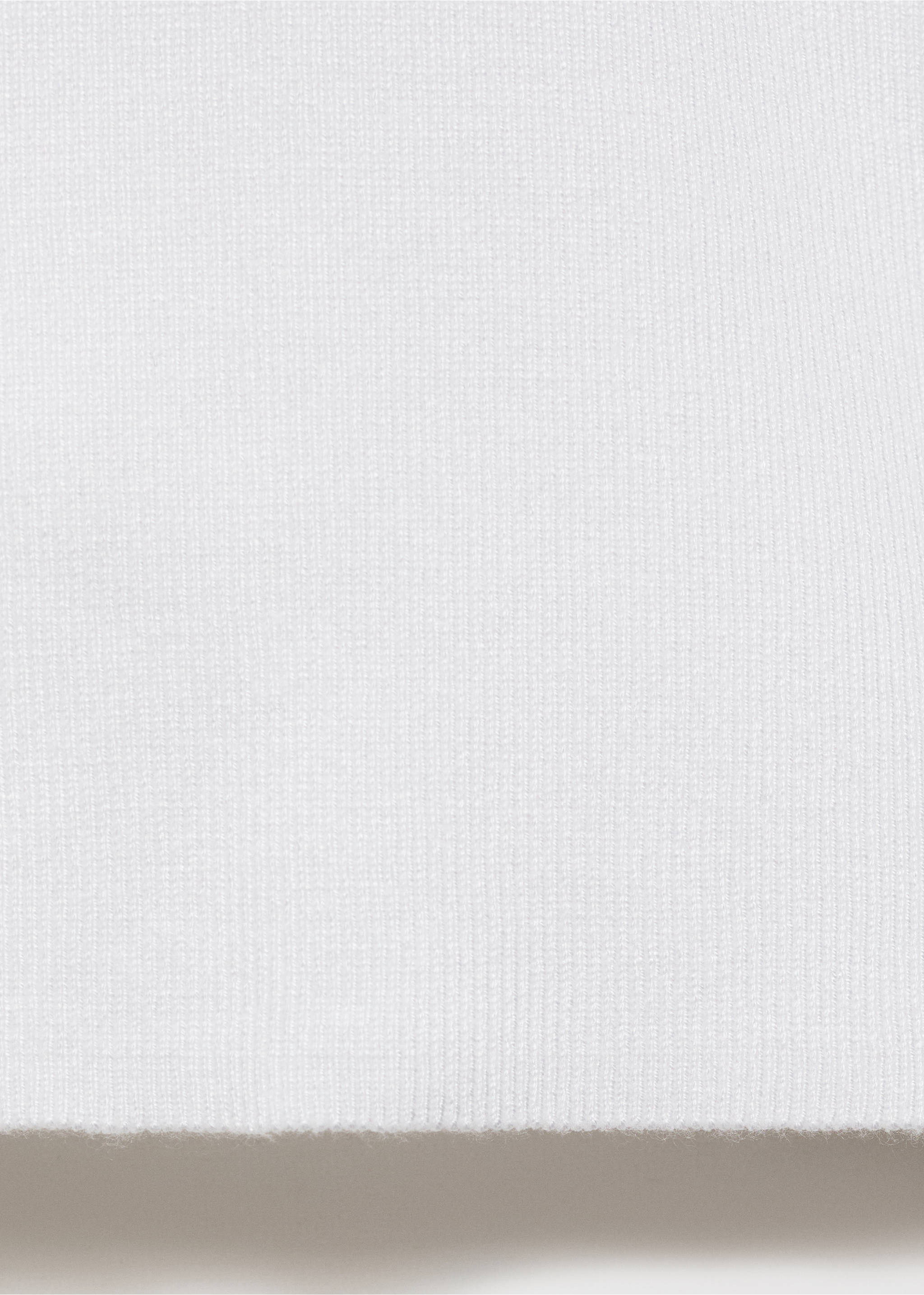 Polo-neck knitted top - Details of the article 0, Ecru. Ref: 87077180-00.