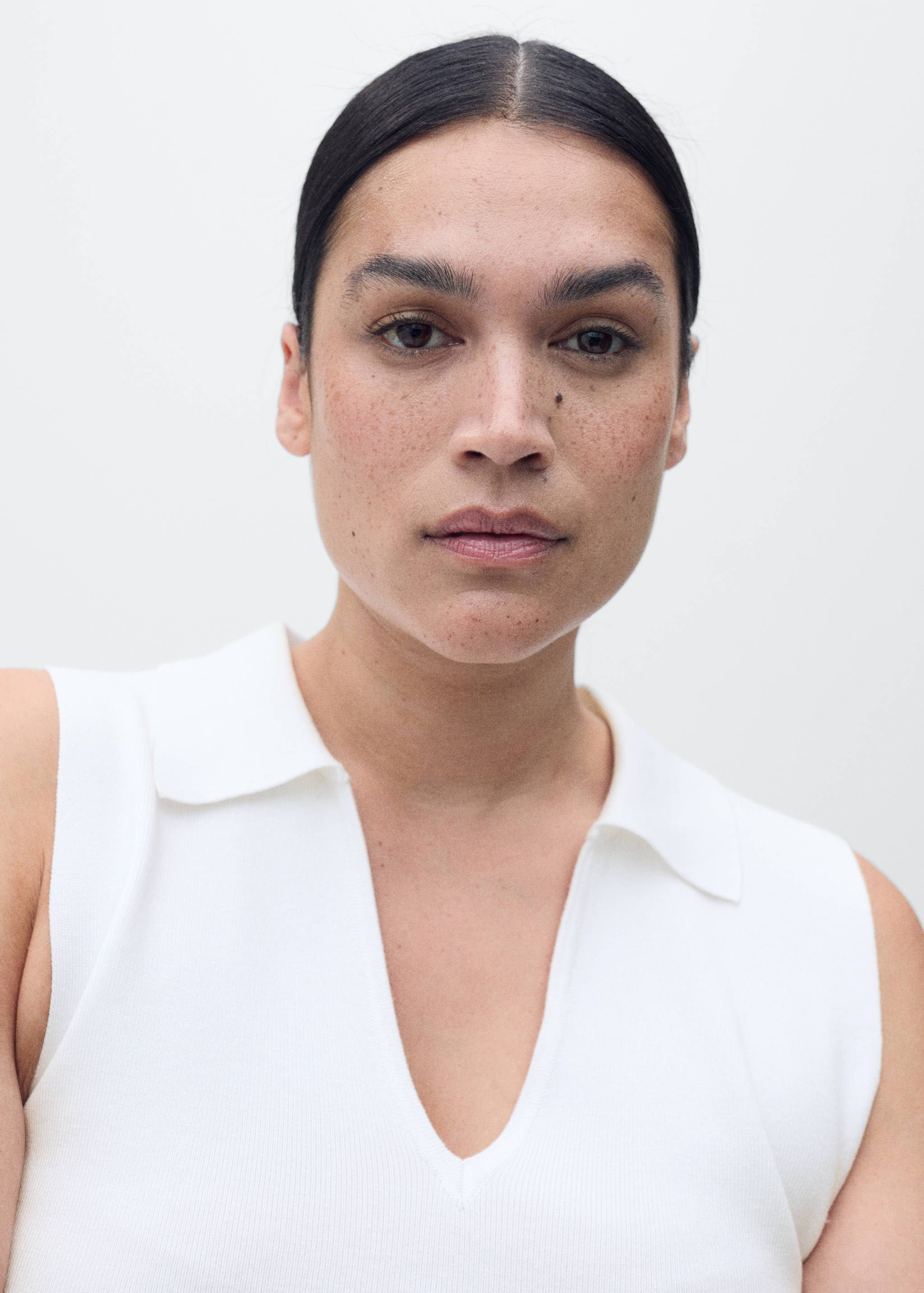 Strick-Top mit Poloshirt-Kragen - Detail des Artikels 4