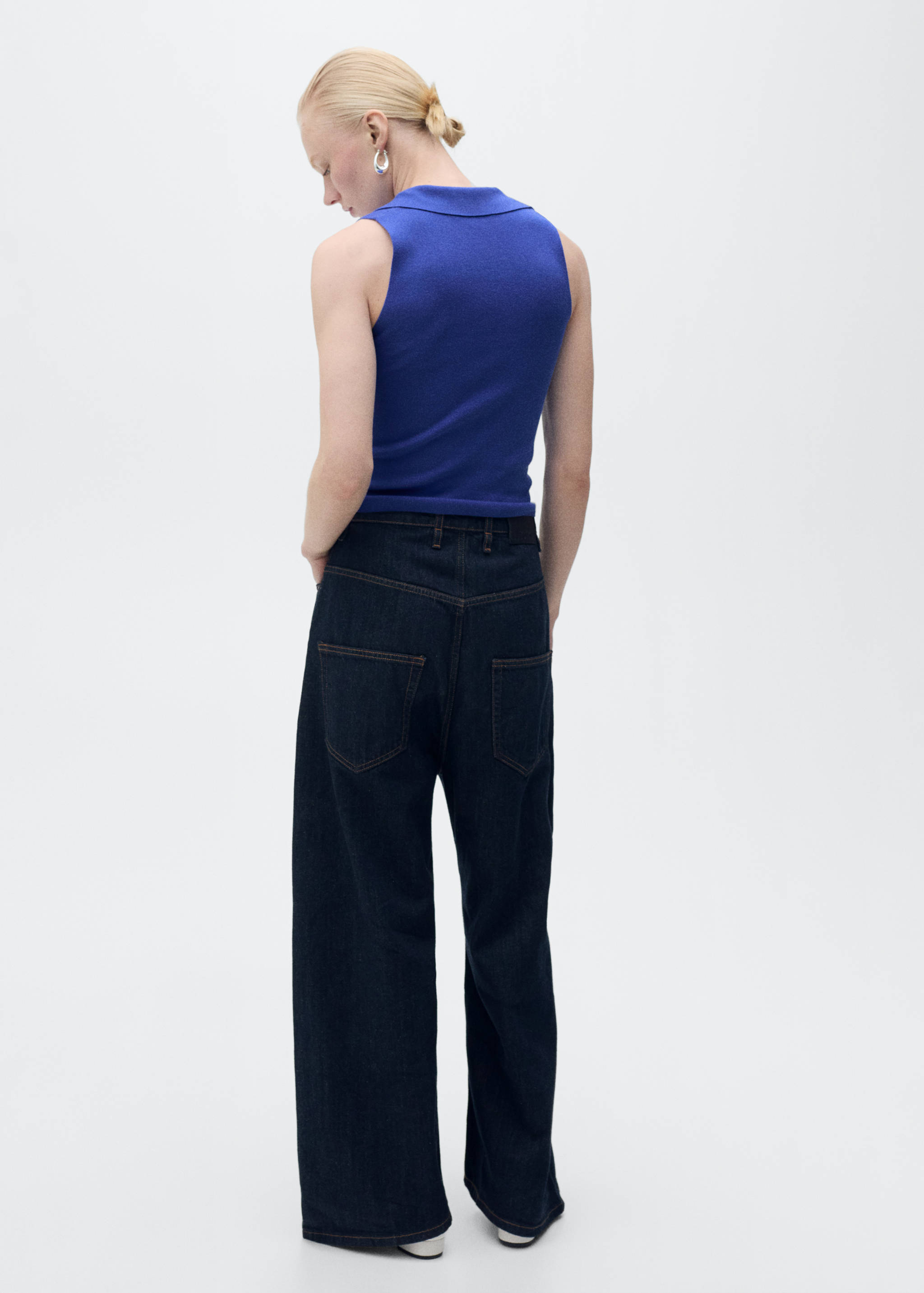 Strick-Top mit Poloshirt-Kragen - Detail des Artikels 2