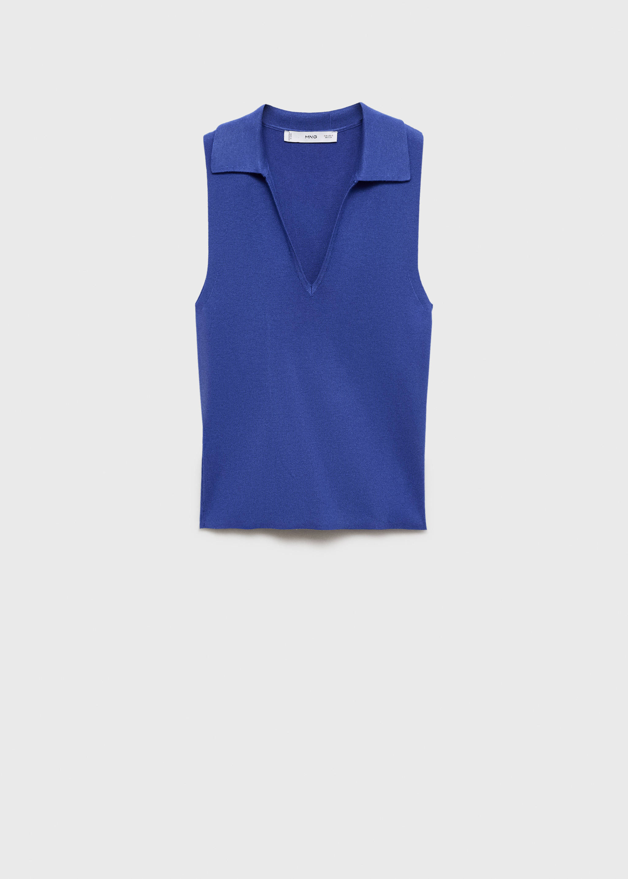 Strick-Top mit Poloshirt-Kragen - Artikel ohne Model