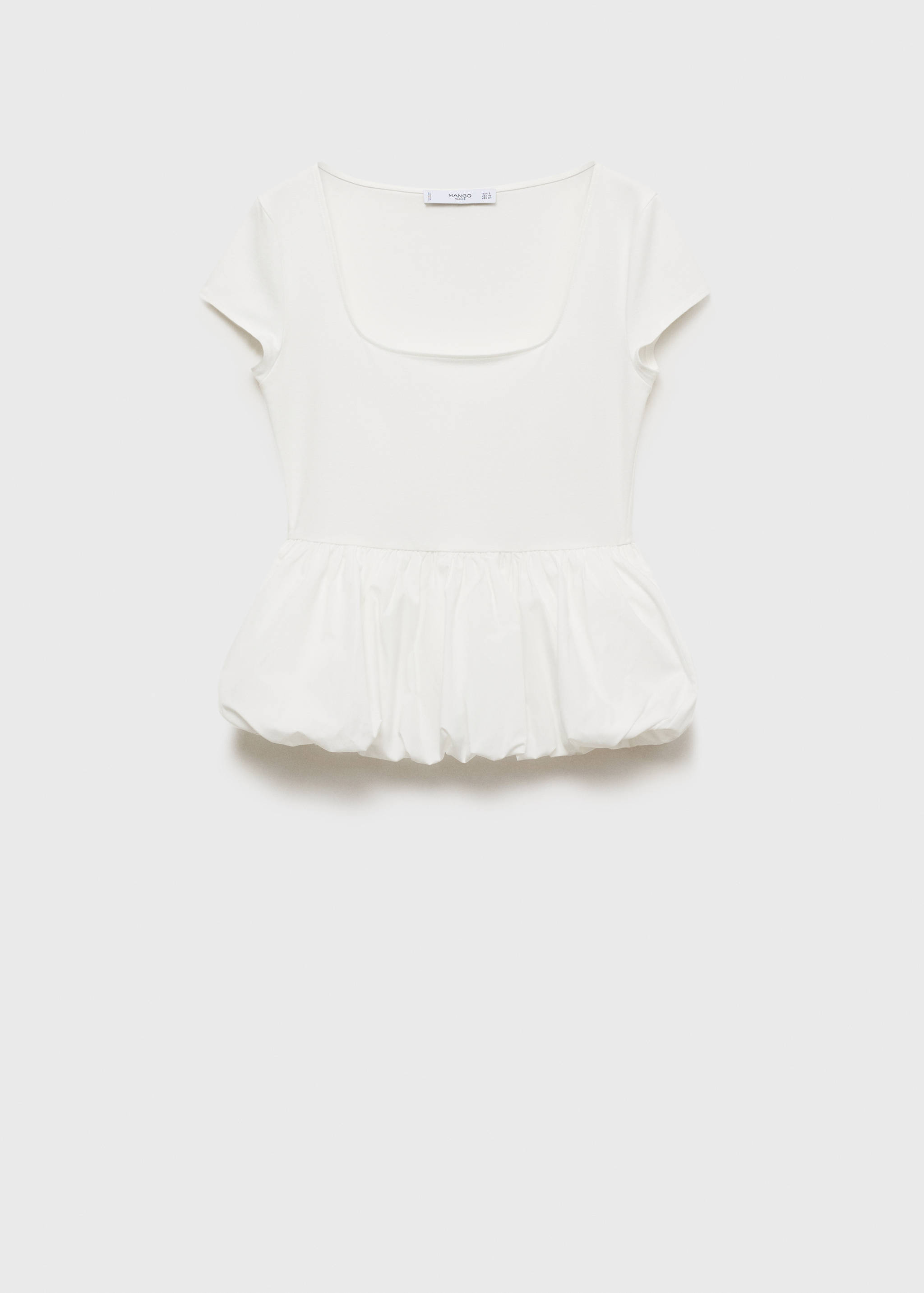 Short-sleeved ruffled top - Article without model