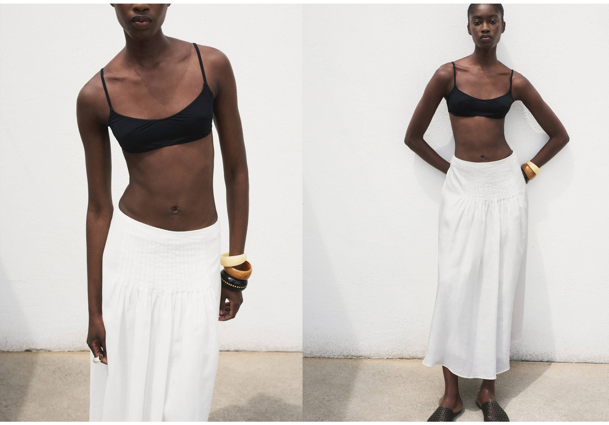 Ramie pleated skirt - Panoramic plane
