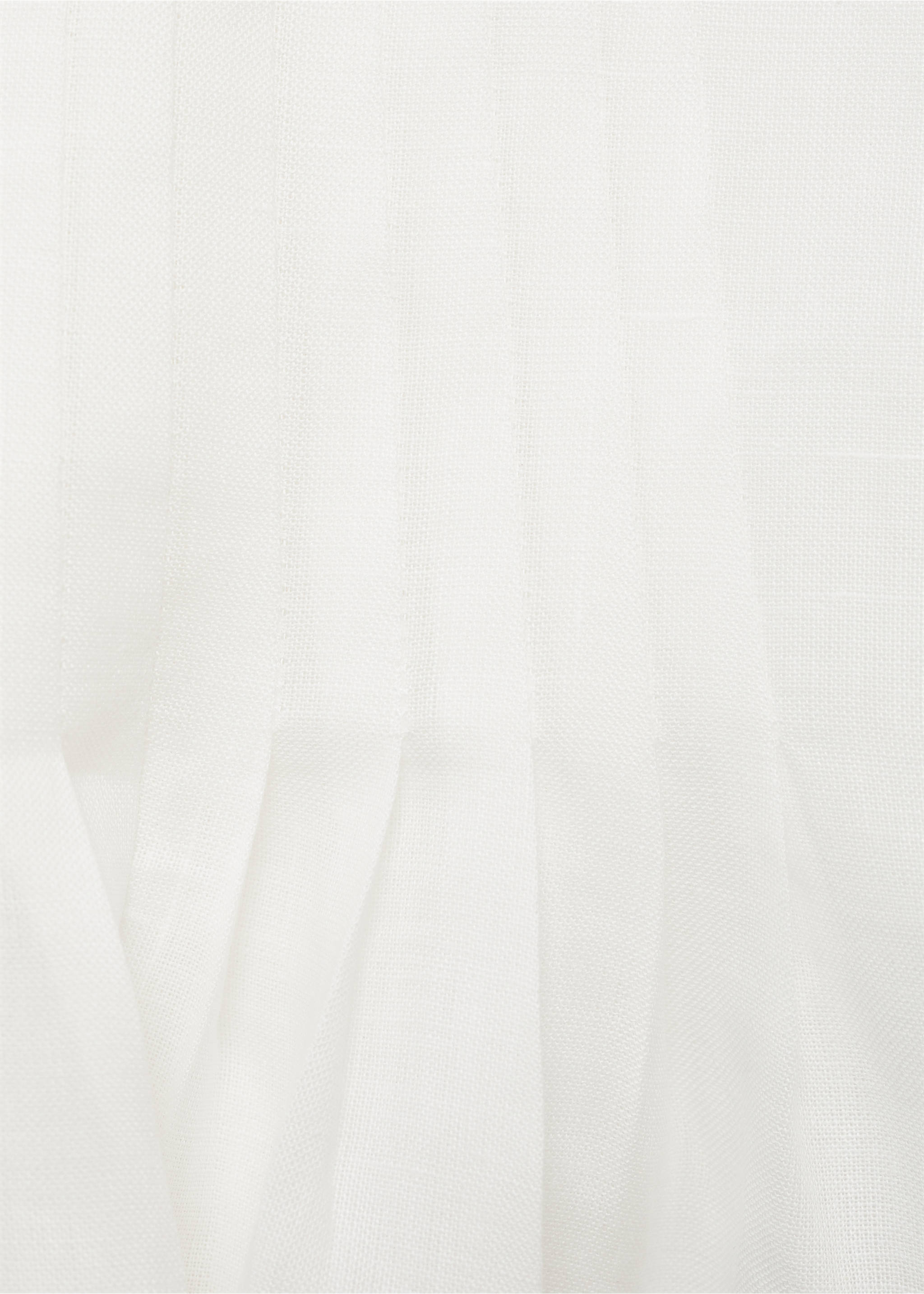 Ramie pleated skirt - Details of the article 8, White. Ref: 87077187-00.