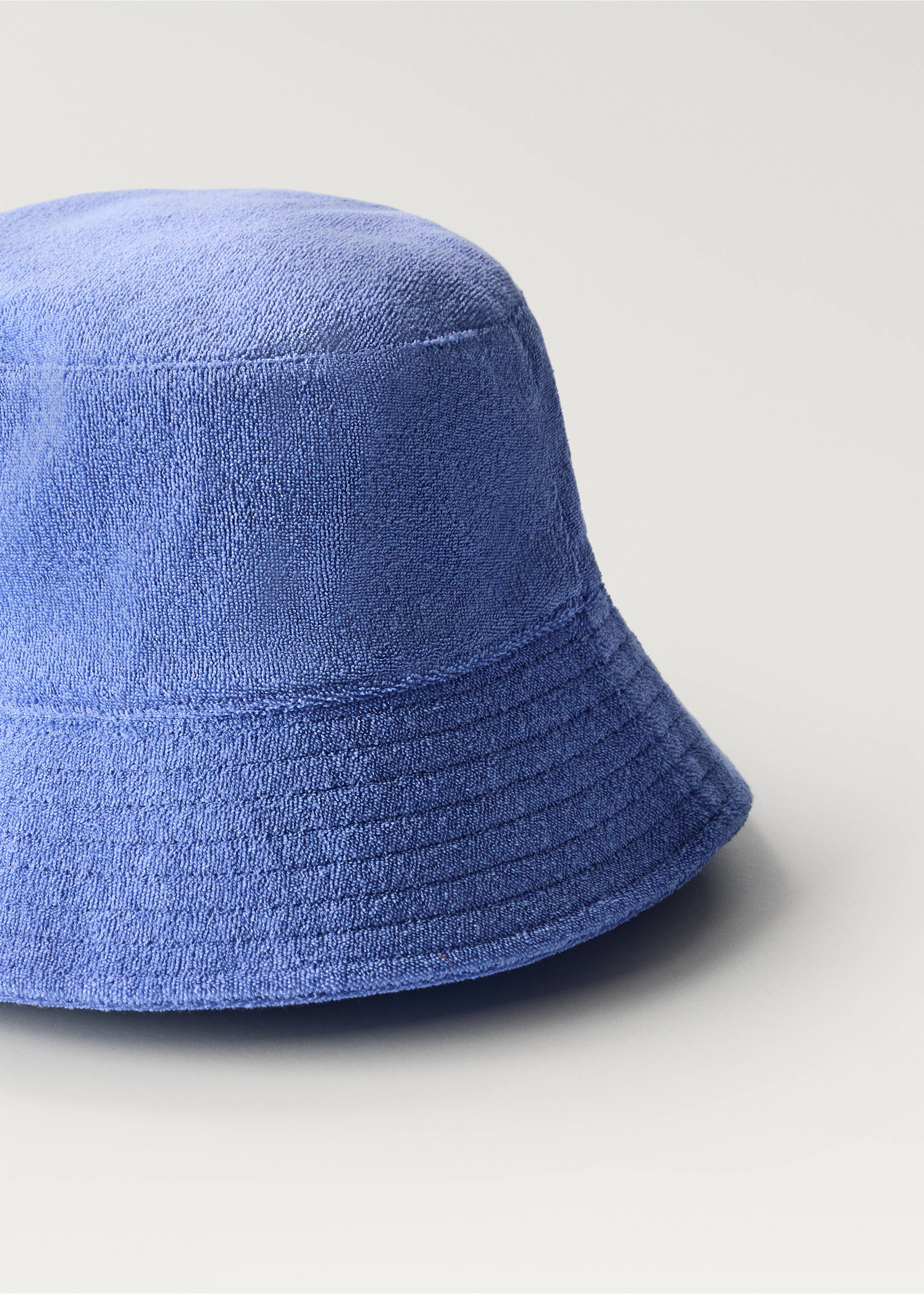 Bucket hat met handdoekeffect - Middenvlak, Blauw. Ref: 87077189-00.
