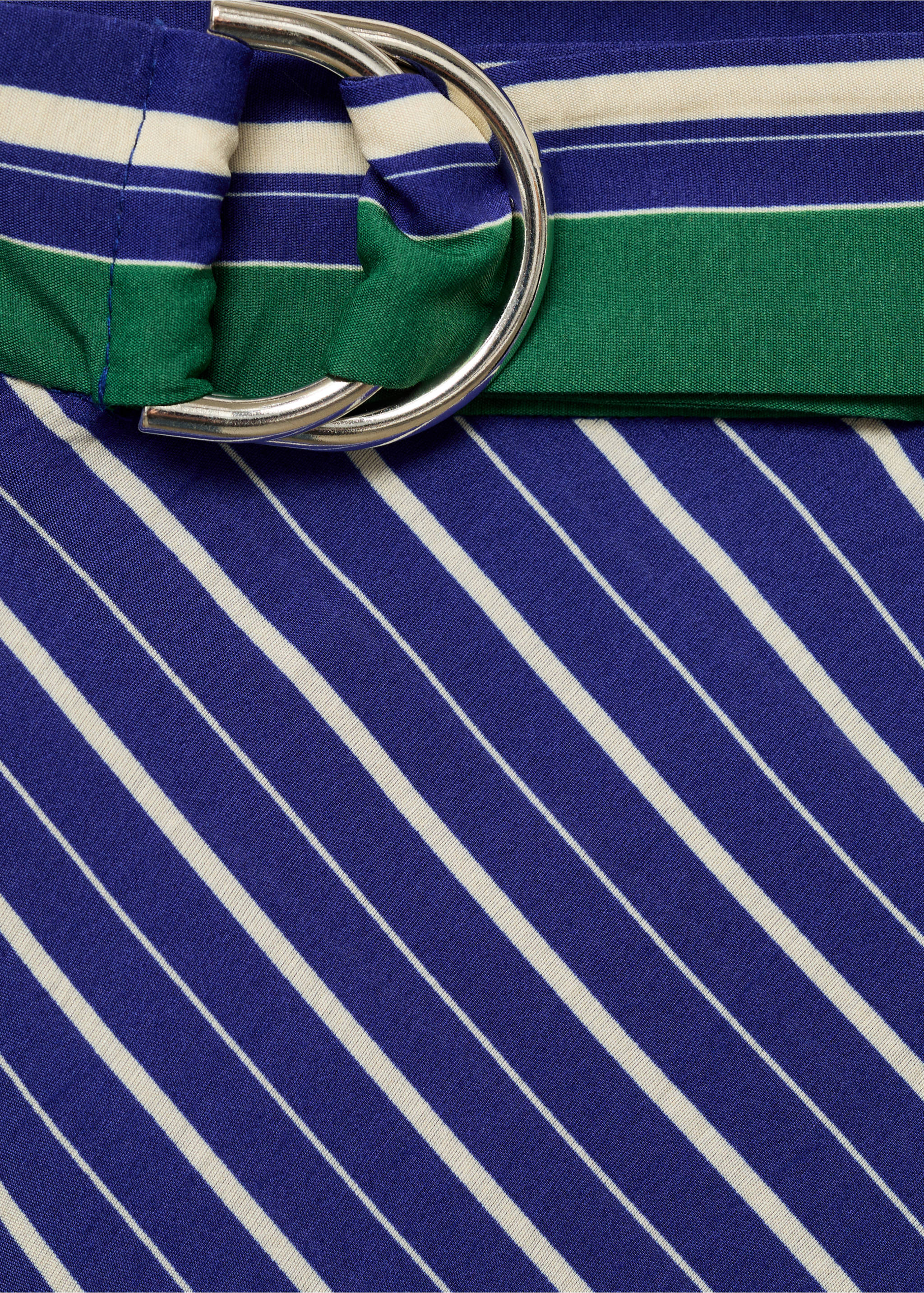 Jupe midi rayures ceinture - Détail de l'article 8, Bleu. Ref: 87077193-00.