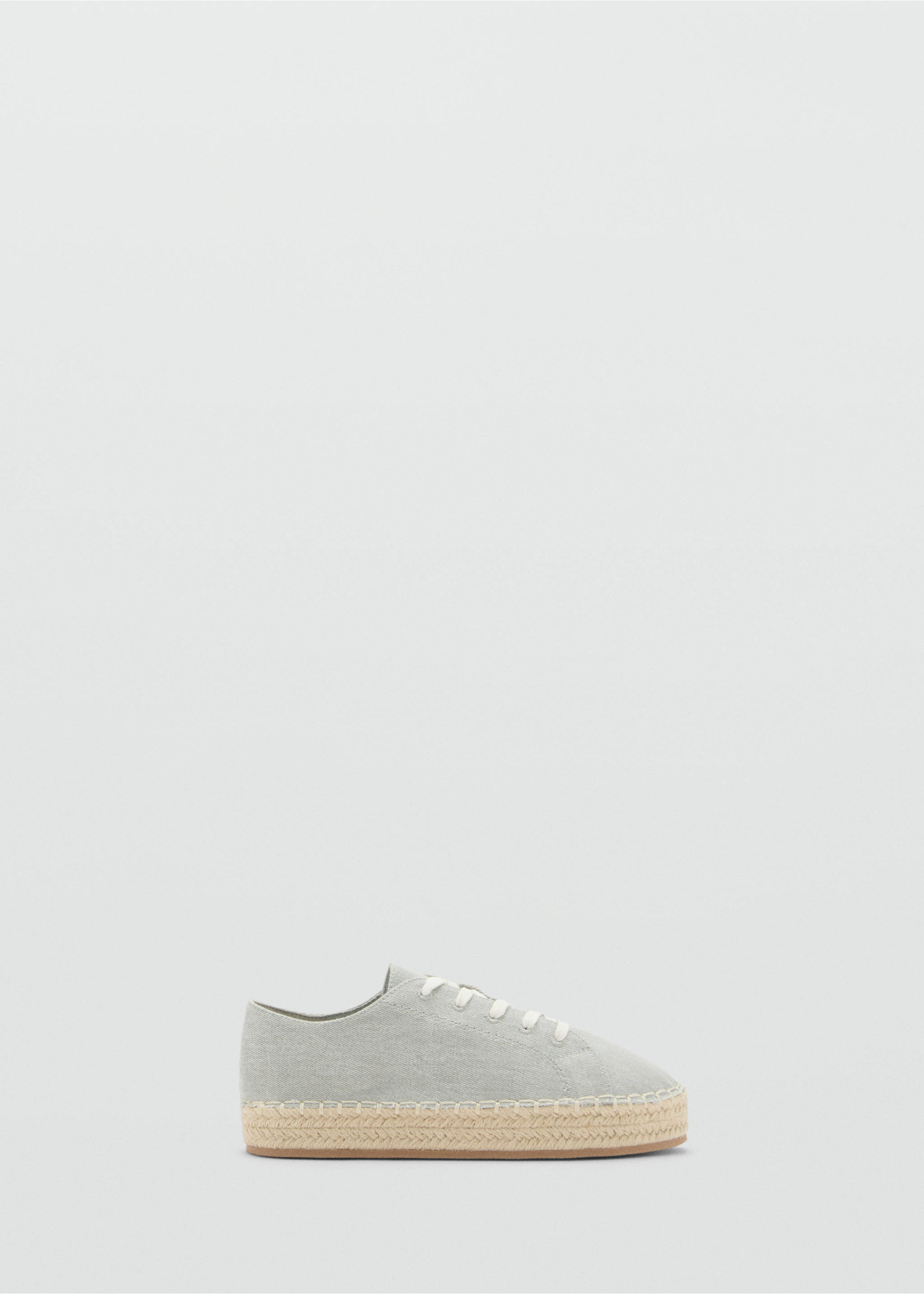 Bavlněné boty stylu alpargata na zavazování - Zboží bez modelu, Mentolová zelená. Ref: 87077669-00.