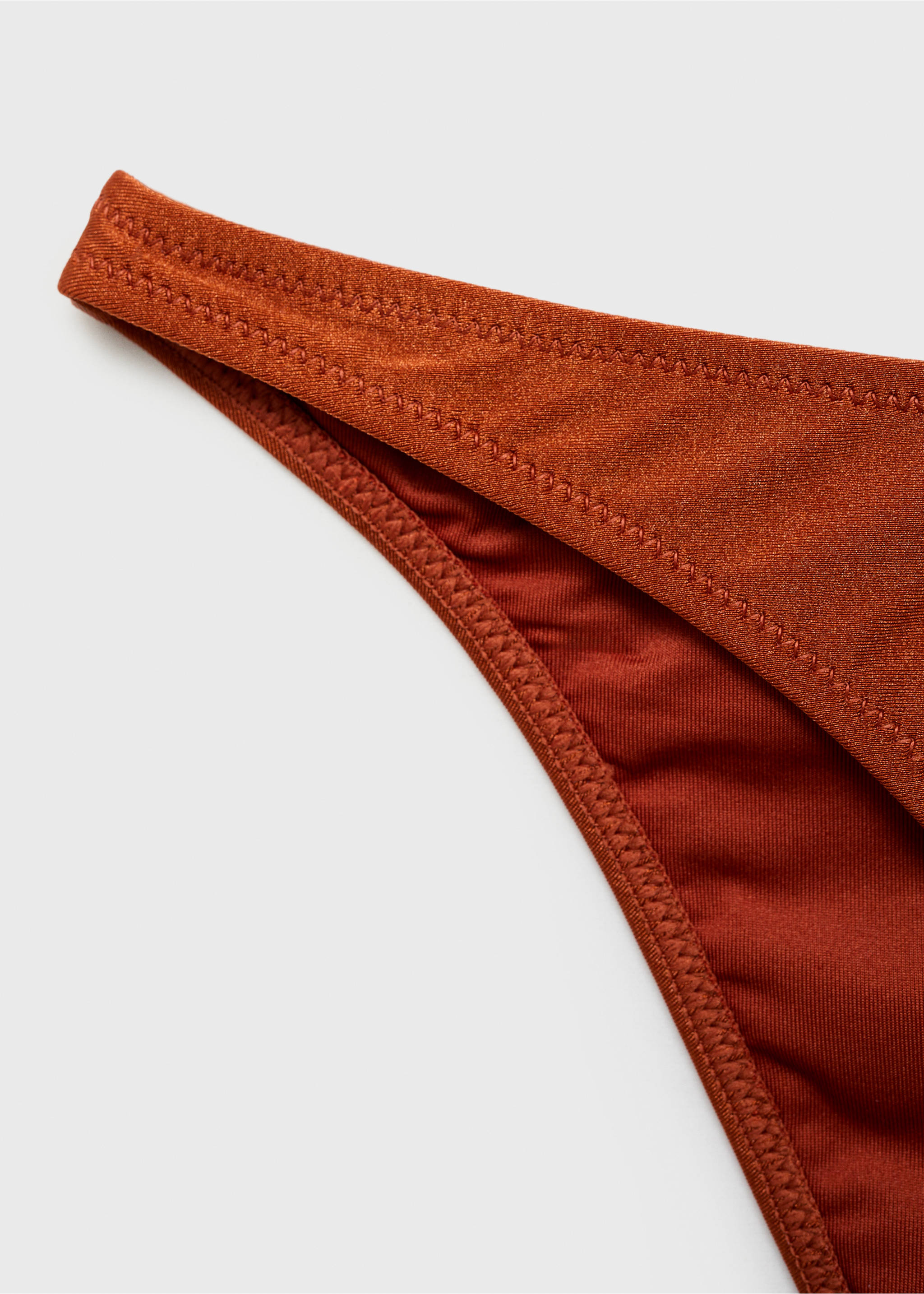 Braguita bikini acabado brillante - Detalle del artículo 8, Naranja tostado. Ref: 87077672-00.