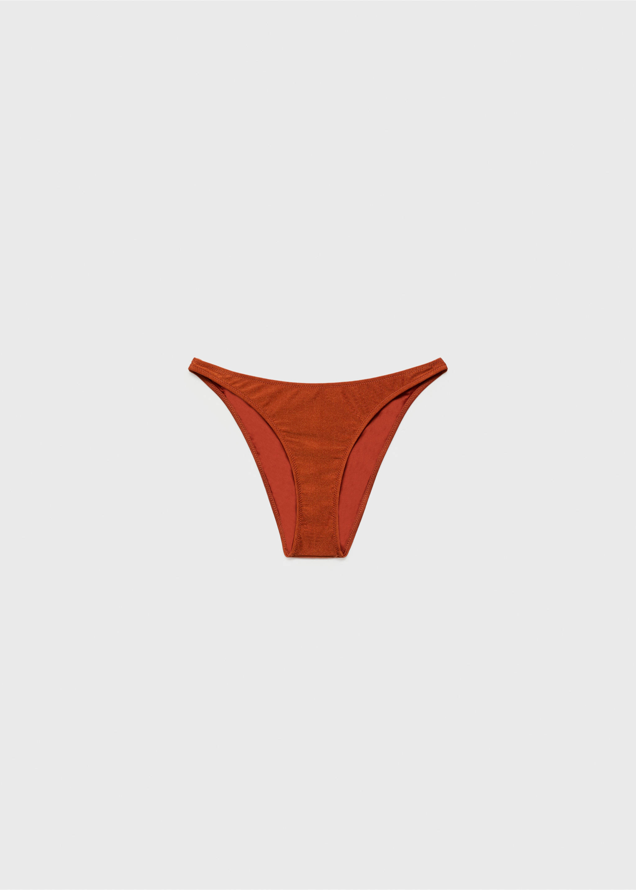 Culotte de bikini finition brillante - Article sans modèle, Orange brûlé. Ref: 87077672-00.
