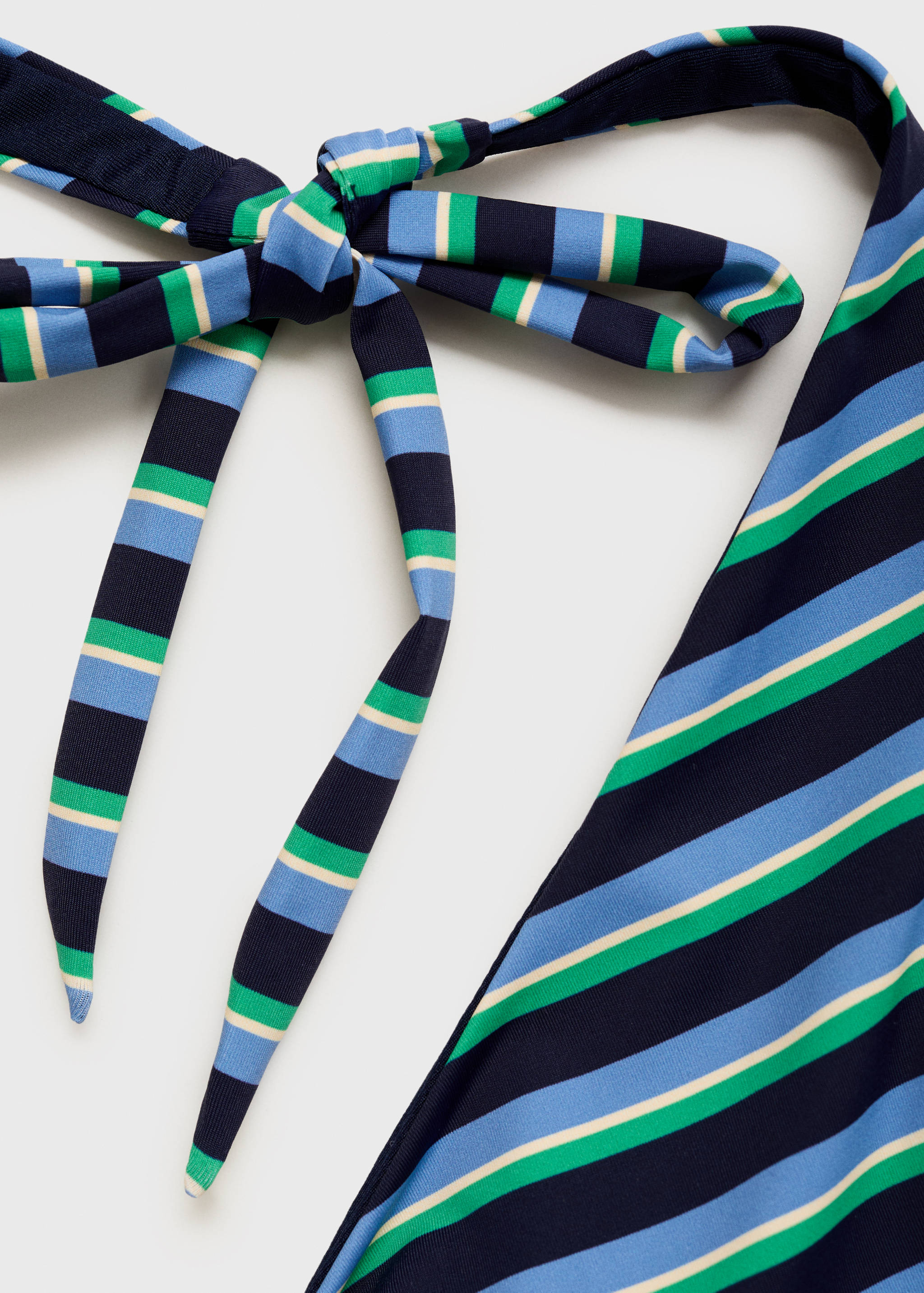 Striped halter swimsuit - Details of the article 0