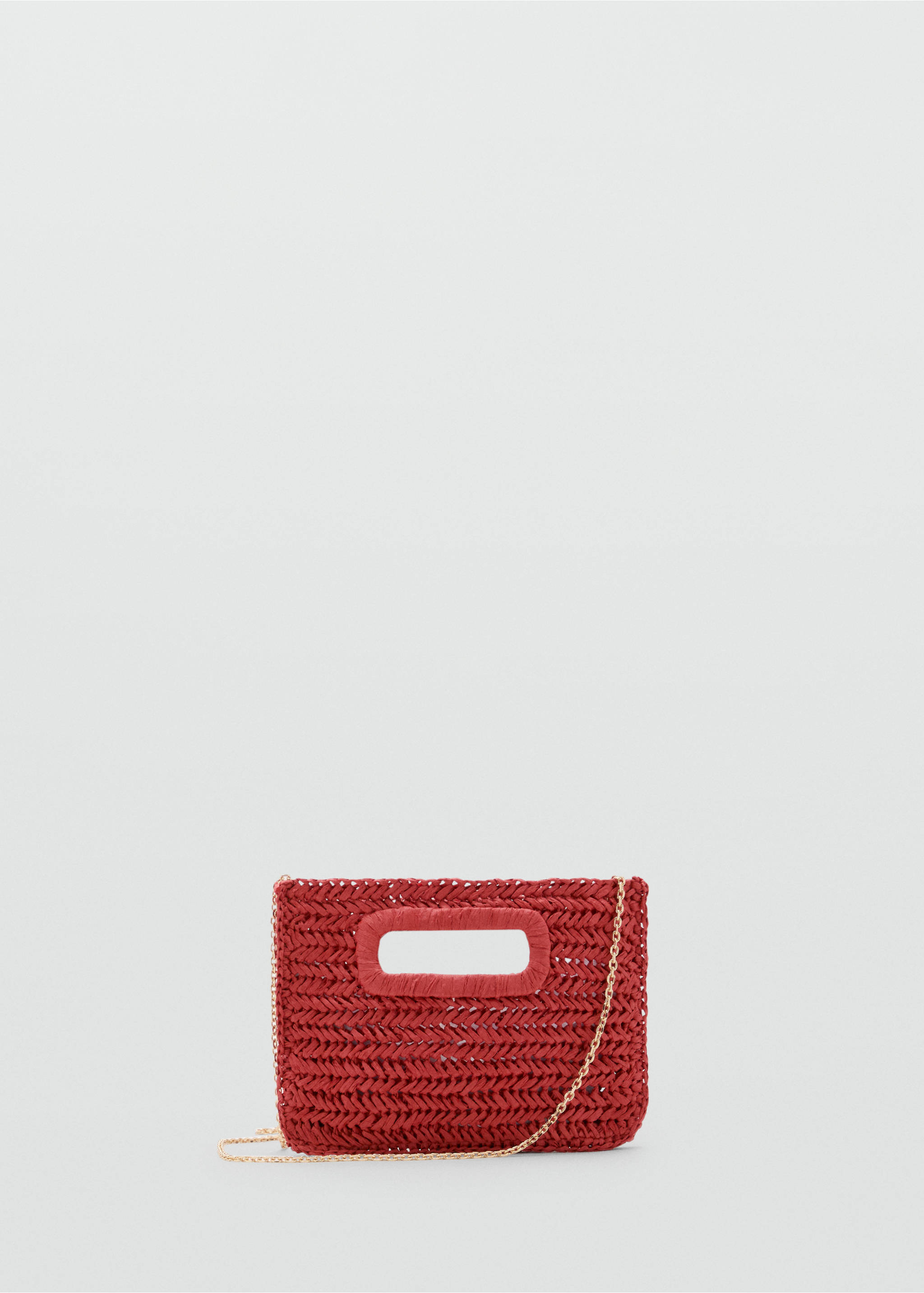 Bolso sobre fibra natural - Artículo sin modelo, Rojo. Ref: 87077683-00.
