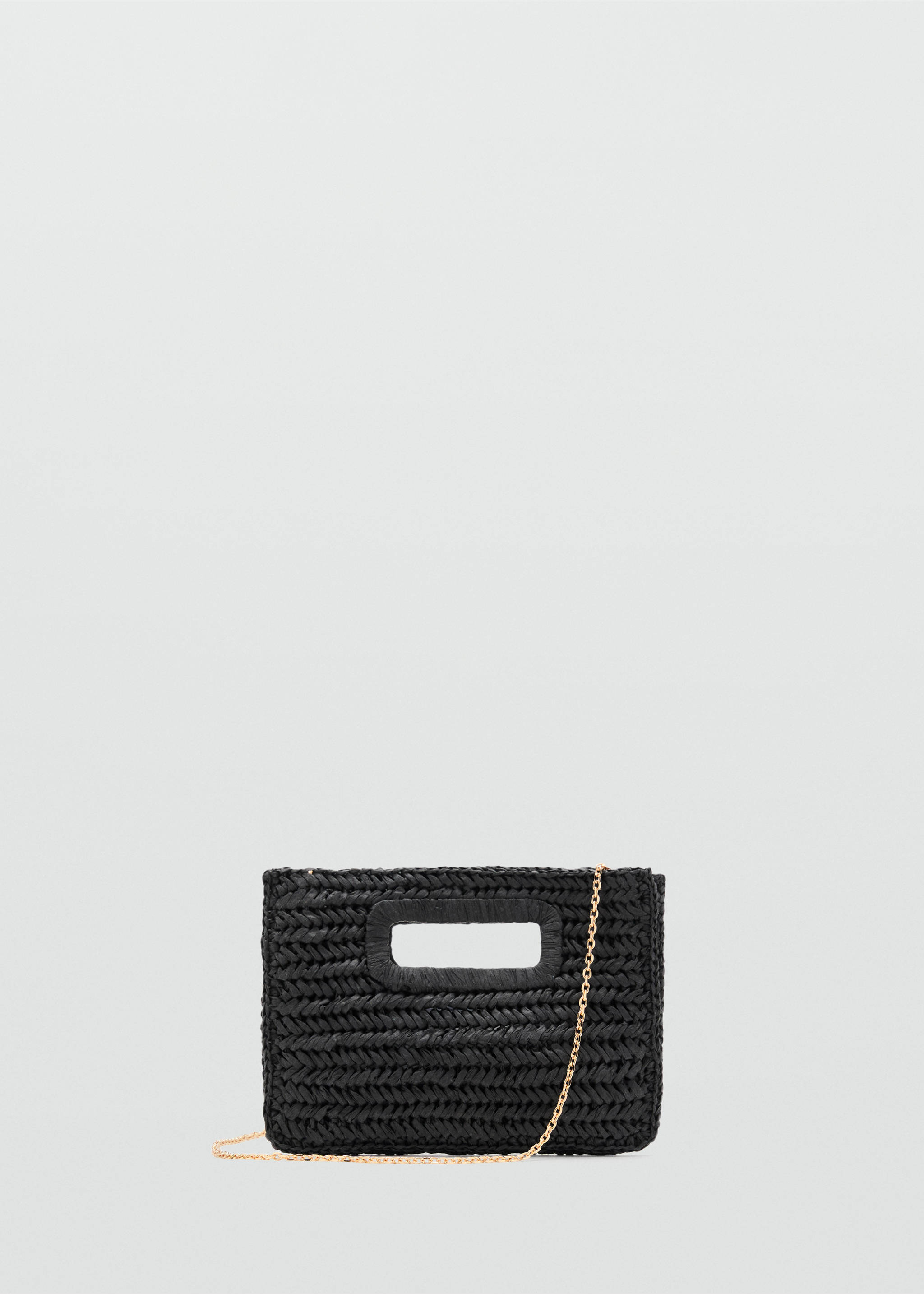 Bolso sobre fibra natural - Artículo sin modelo, Negro. Ref: 87077683-00.