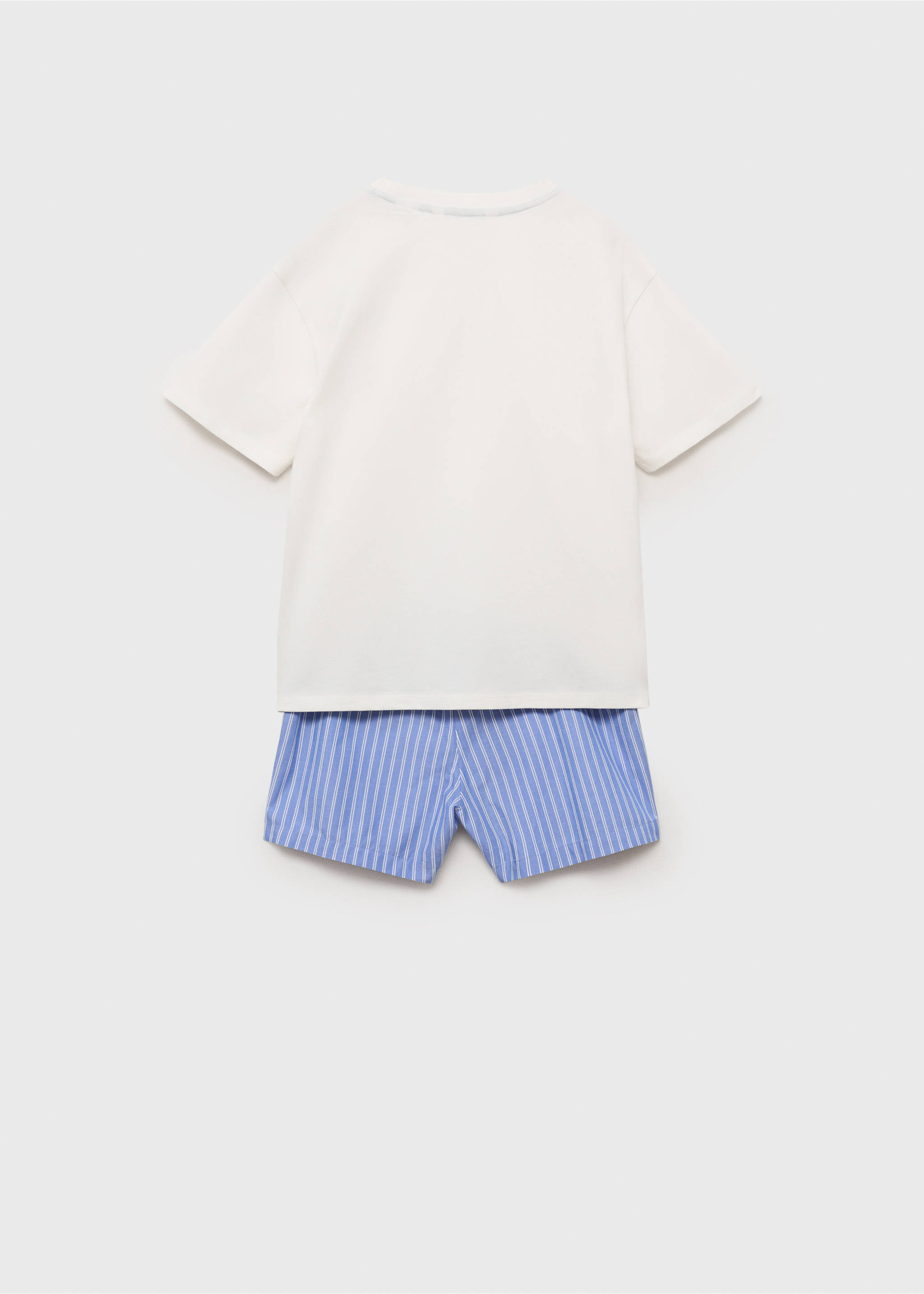 Striped short pyjamas - Reverse of the article, Blue. Ref: 87077689-00.