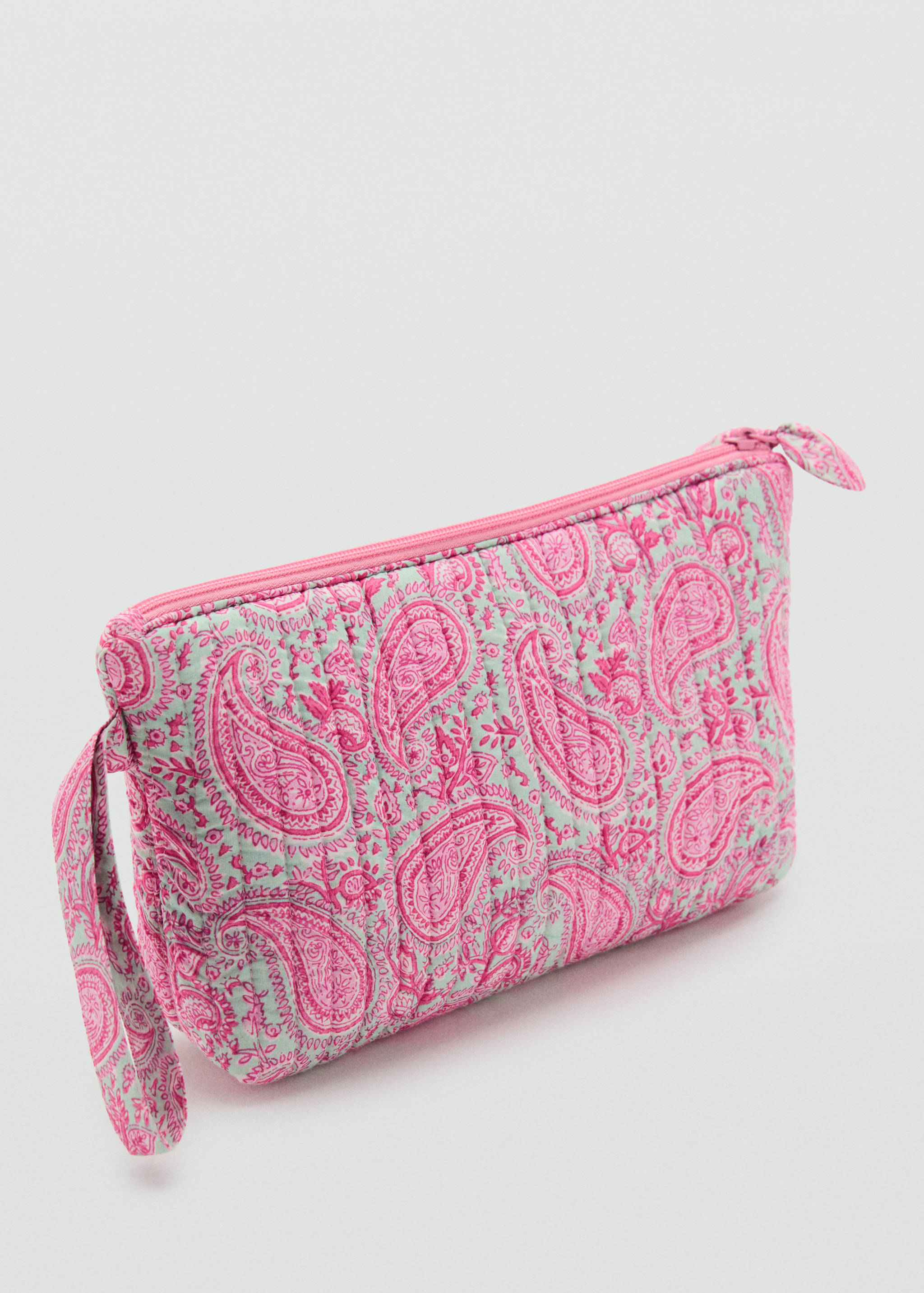 Quilted printed toiletry bag - Medium plane