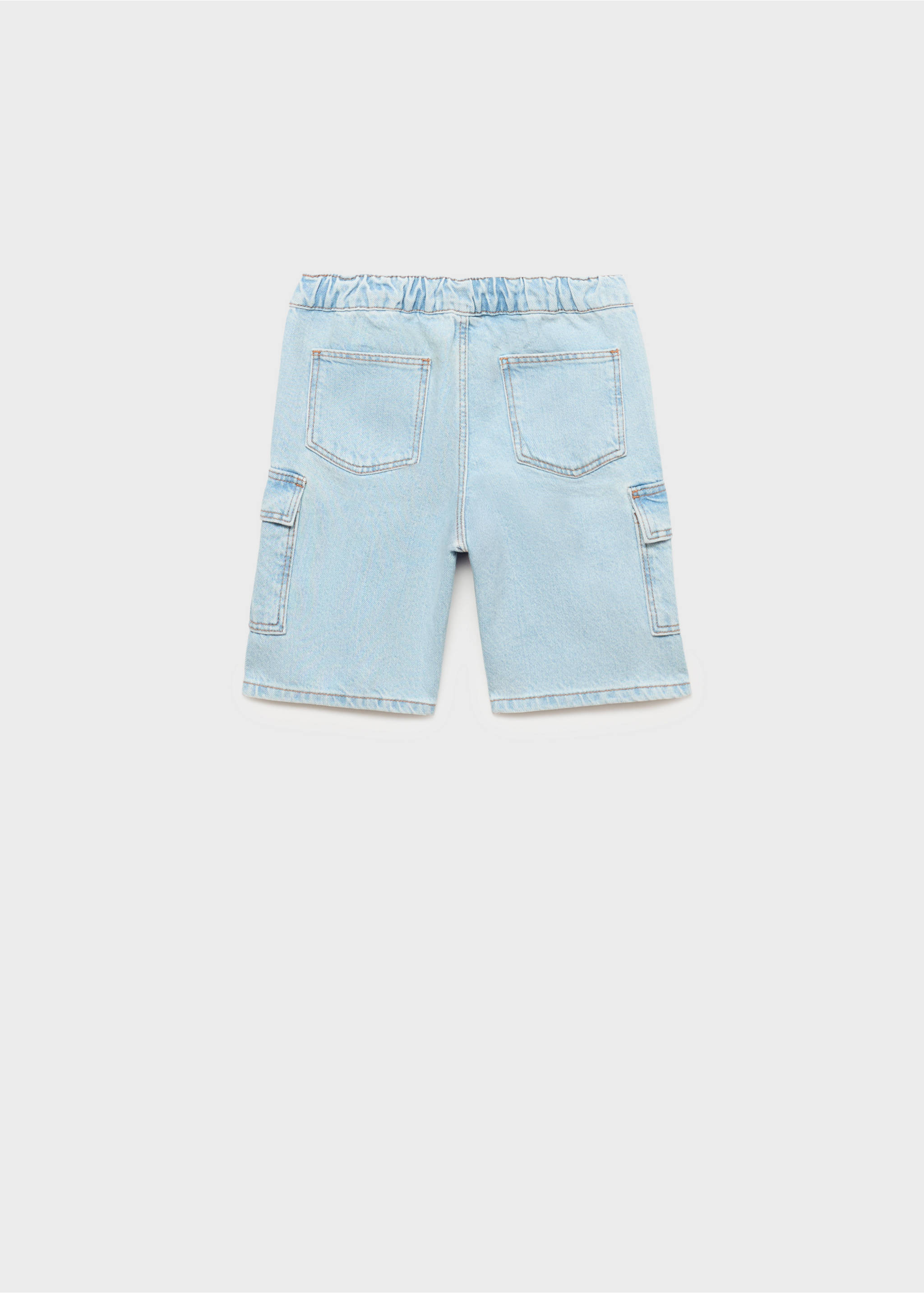 Bermudes texanes cargo - Revers de l'article, Blau clar. Ref: 87077691-00.