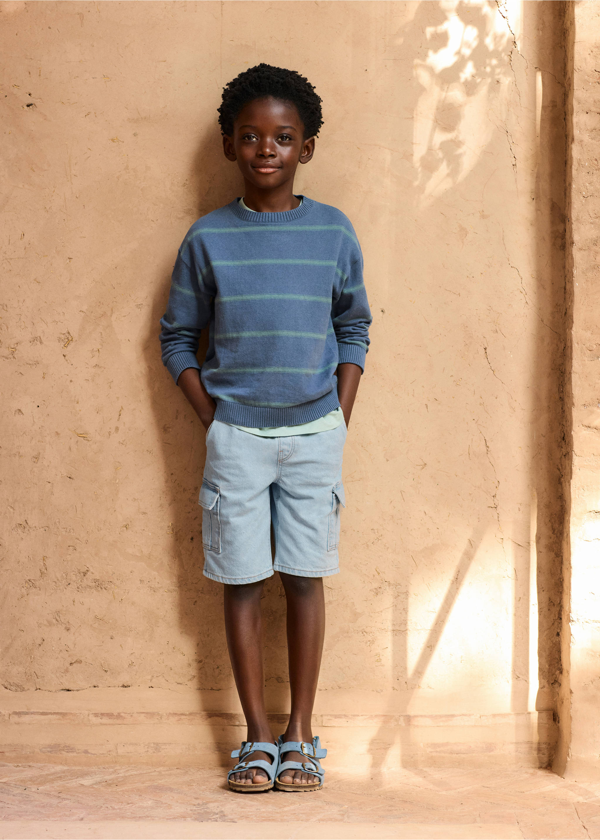 Bermudes texanes cargo - Detall de l'article 5, Blau clar. Ref: 87077691-00.