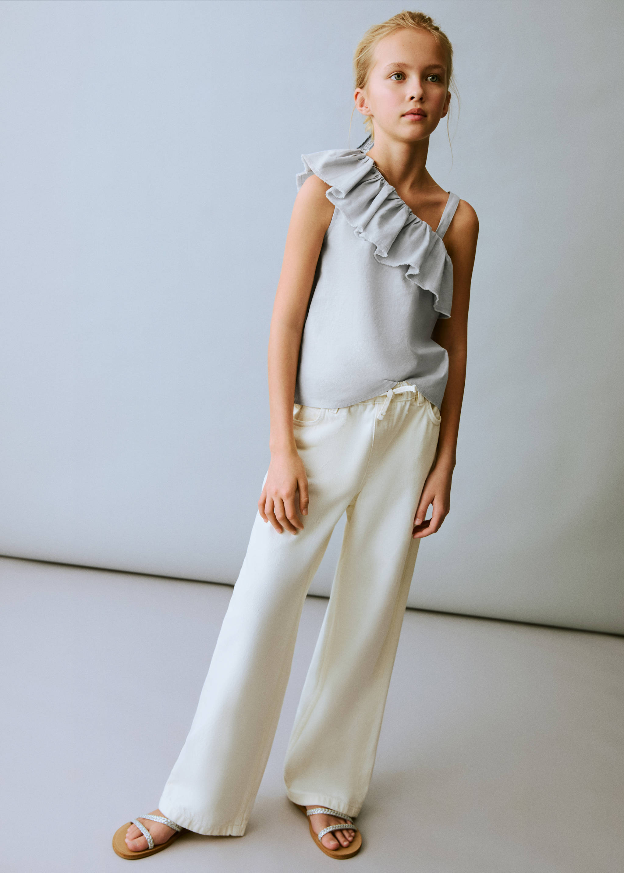 Blouse asymétrique en lin - Plan général