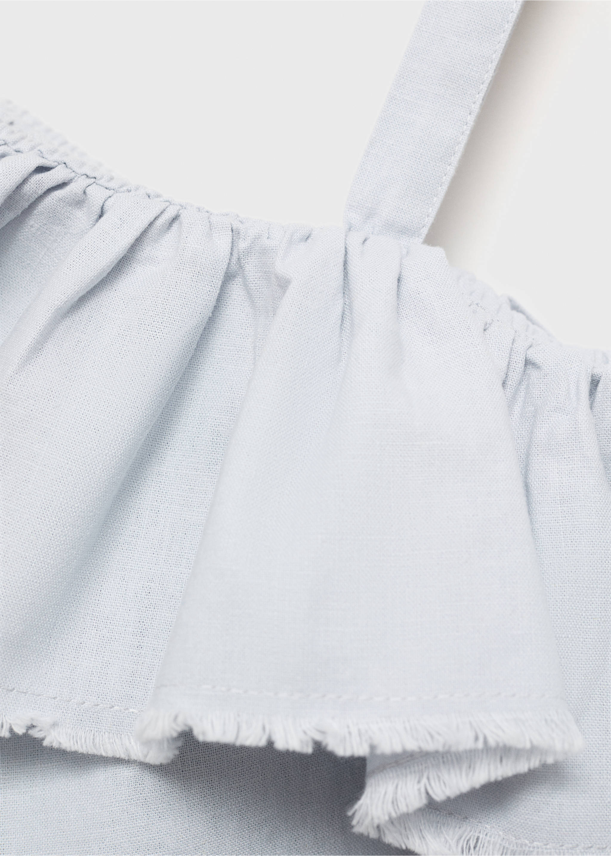 Blouse asymétrique en lin - Détail de l'article 8, Bleu ciel. Ref: 87077693-00.