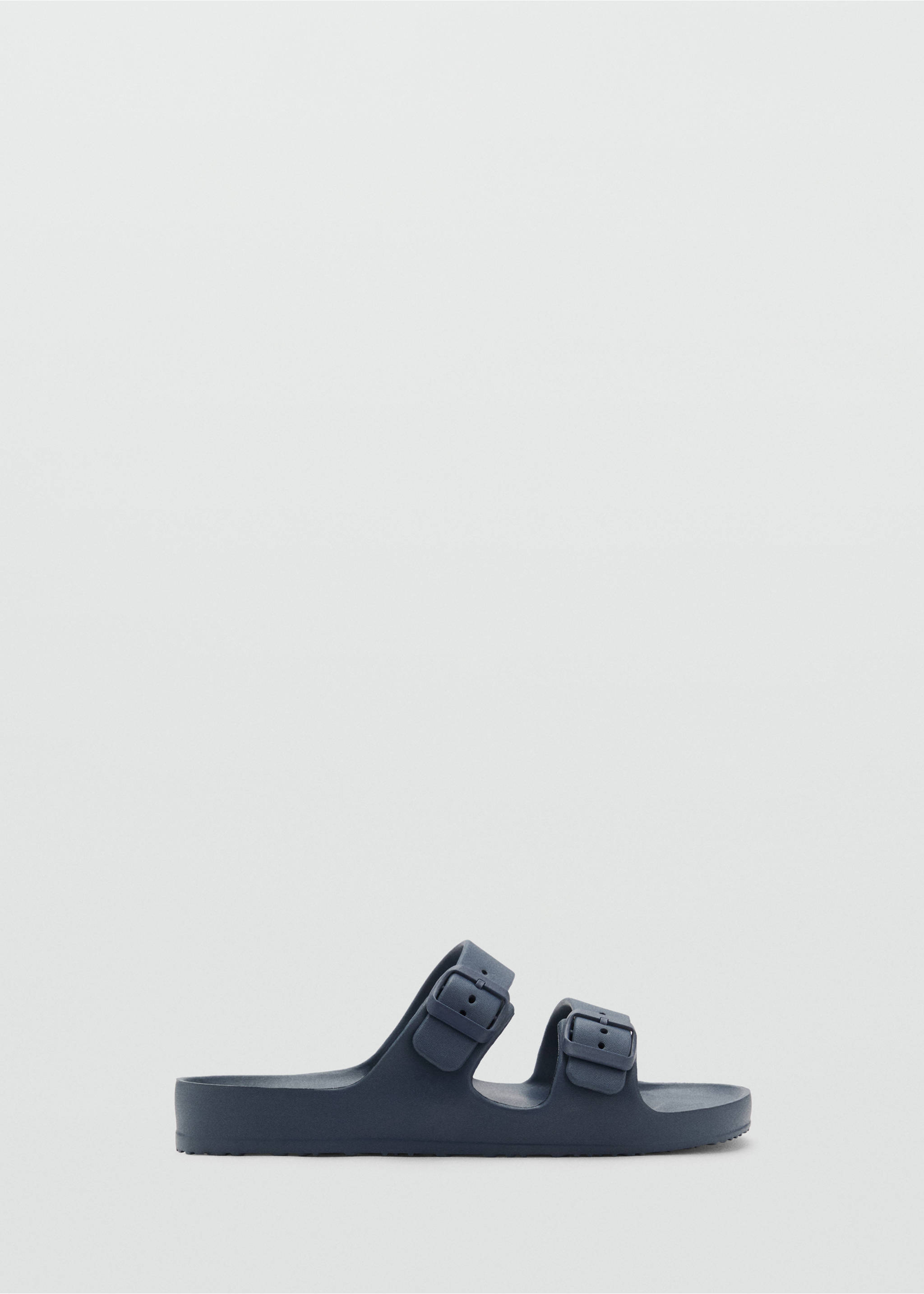 Flip-flops with buckle straps - Article without model, Blue. Ref: 87077694-00.