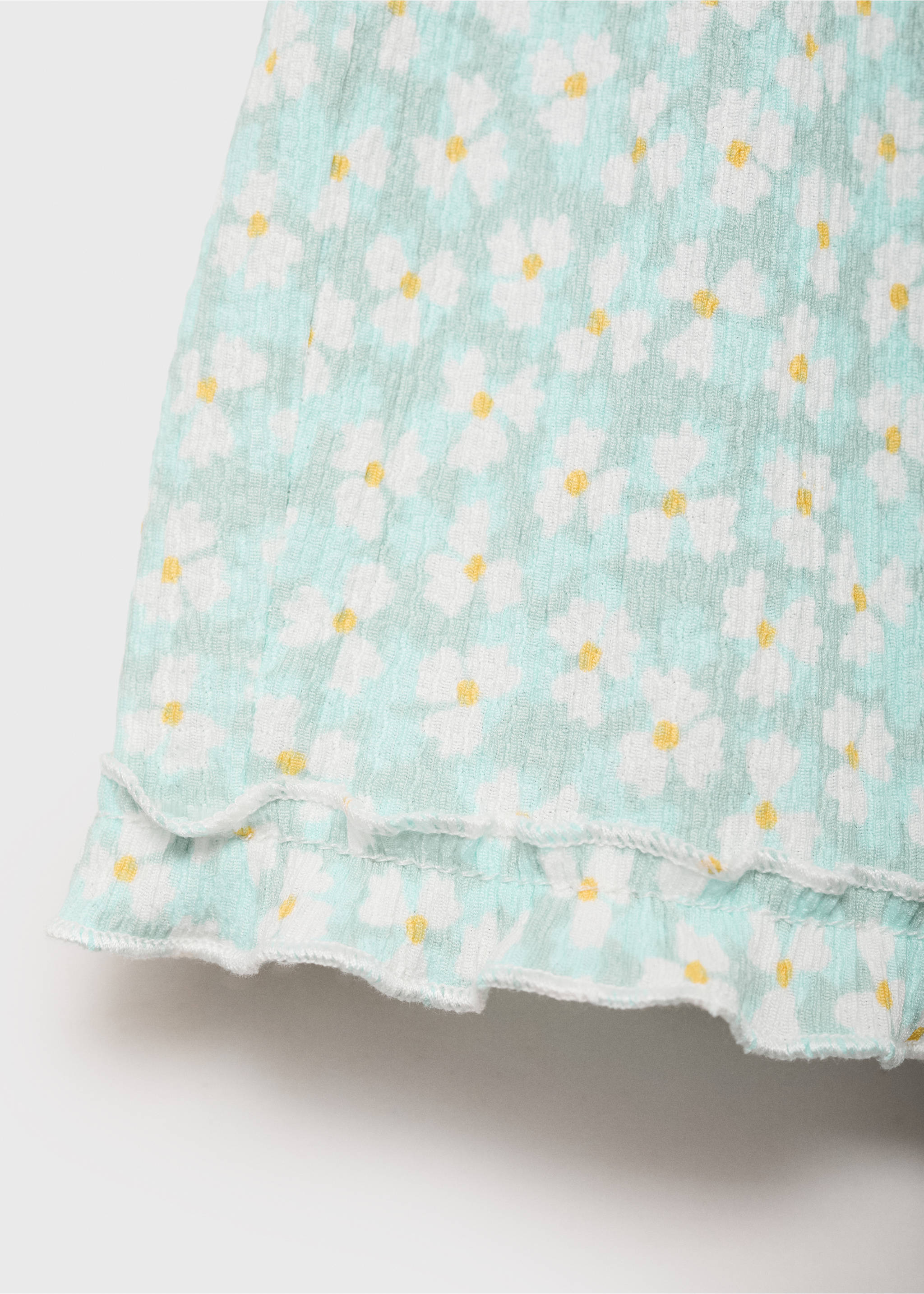 Shorts mit Blumenmuster - Detail des Artikels 0, Wassergrün. Ref: 87077695-00.