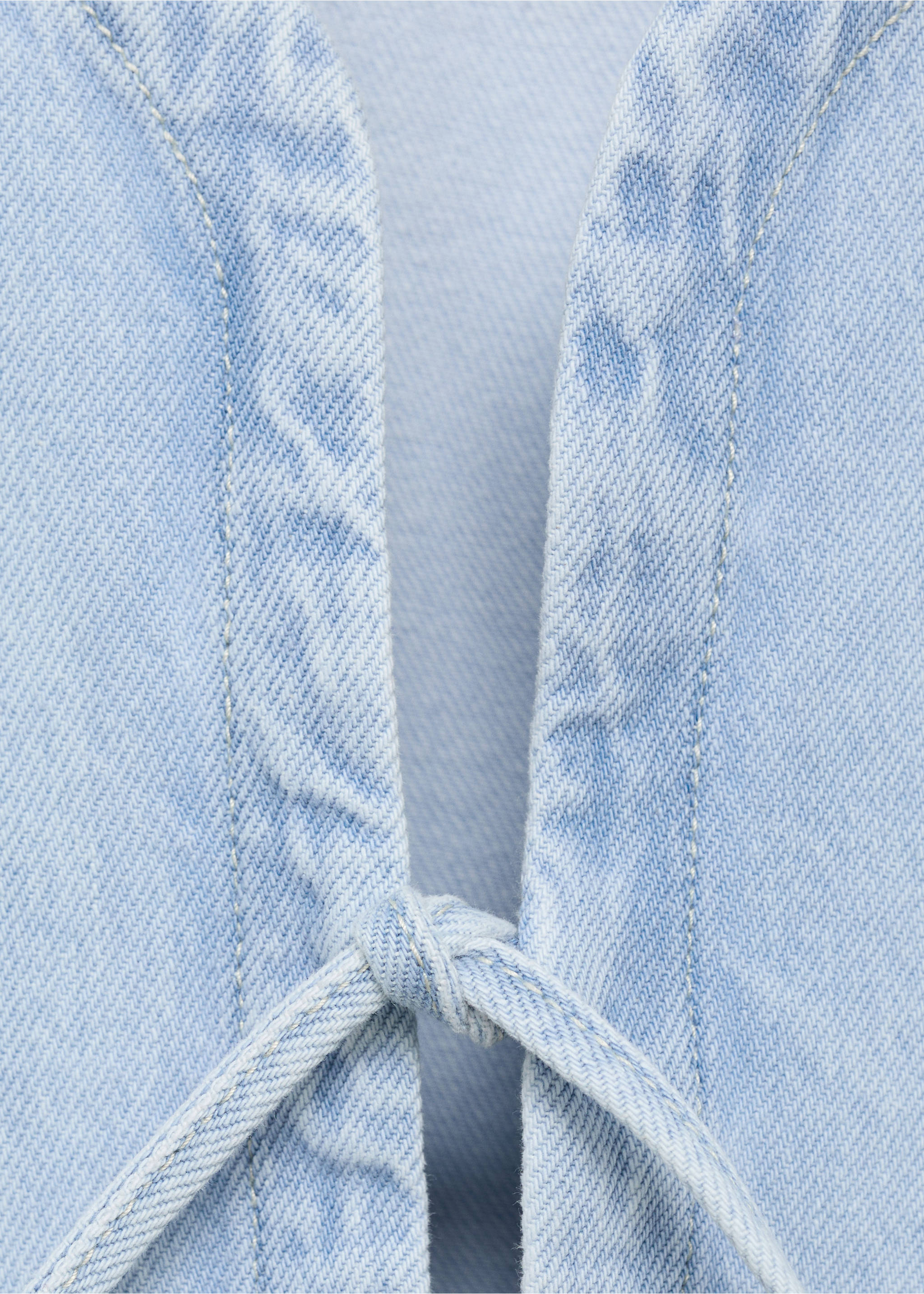Denim-Jacke mit Schleife - Detail des Artikels 8, Hellblau. Ref: 87077699-00.